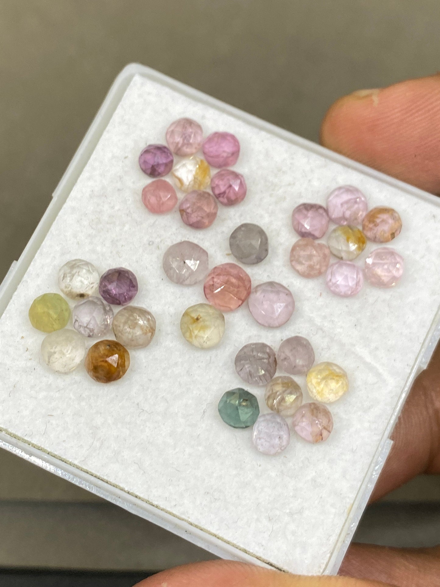 Nice sparkling very rare burma mines rosecut multi spinel round lot beautiful gems 4mm-6x5.5mm pcs 33 weight 19.10 carats  rosecut spinels