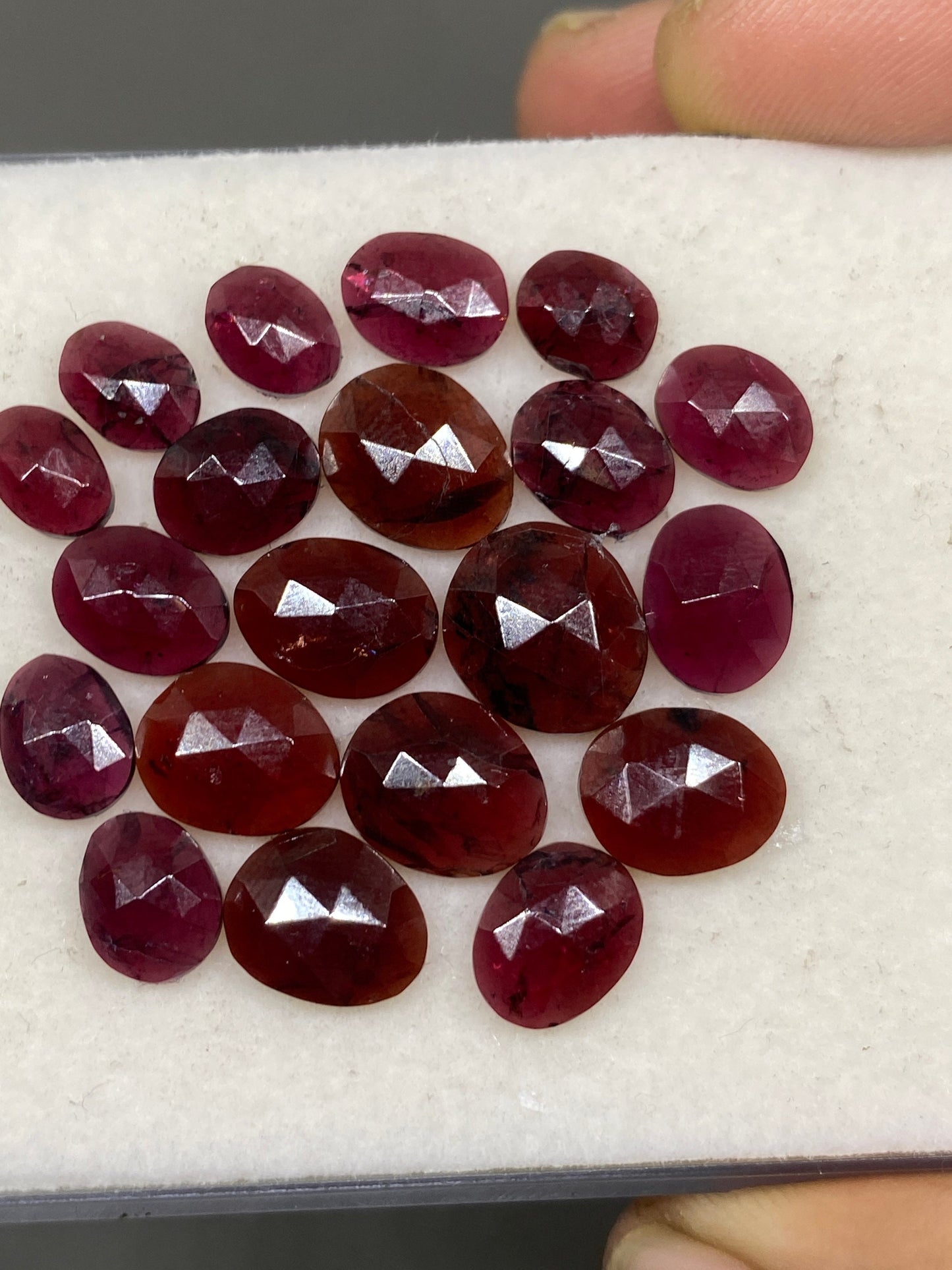 Mesmerising rare rosecut red  garnet weight 54 carats pcs 20 size 7x6mm-11x10mm Fancy garnet rosecut