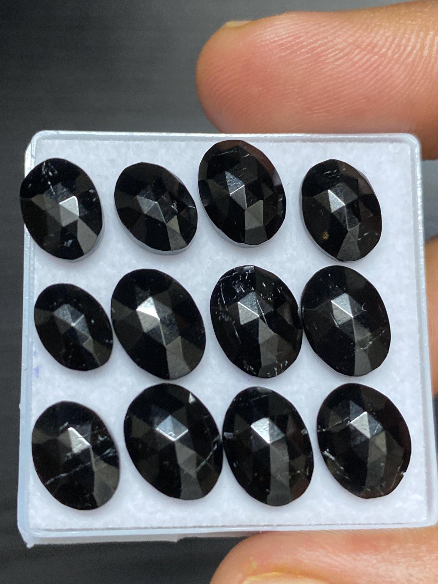 Gorgeous rare  Black tourmaline rosecut wholesale lot weight 31.75 cts pcs 12 size  9.6x6.9mm-11.8x8.5km rosecut black tourmaline ovalish