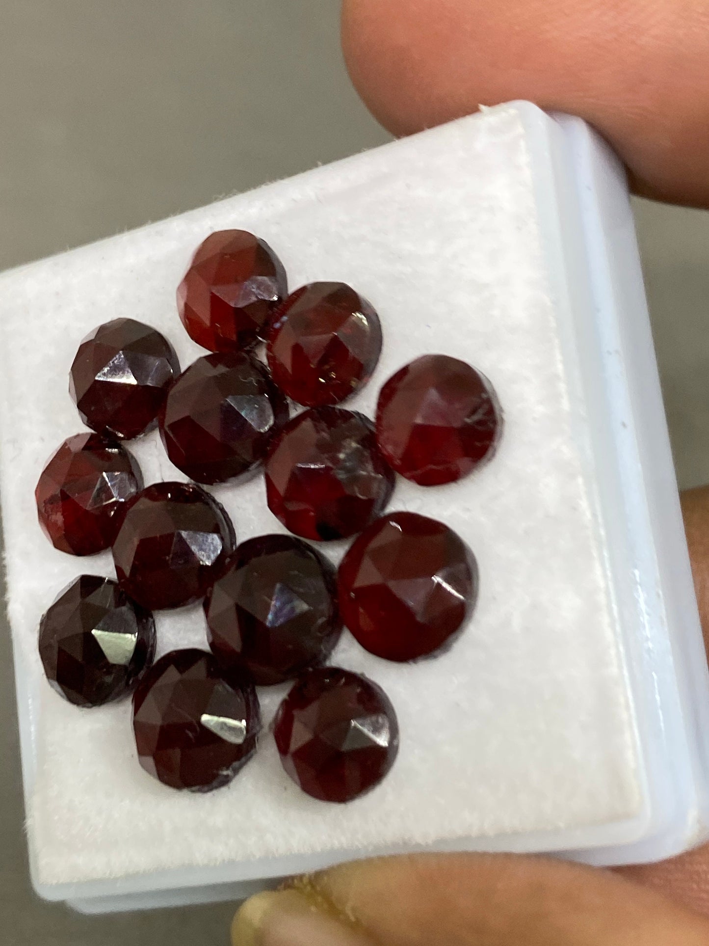 Fantastic Red garnet round shape rosecut weight 32.5 carats pcs 13 size 7.5-8.3mm  round rosecut garnet