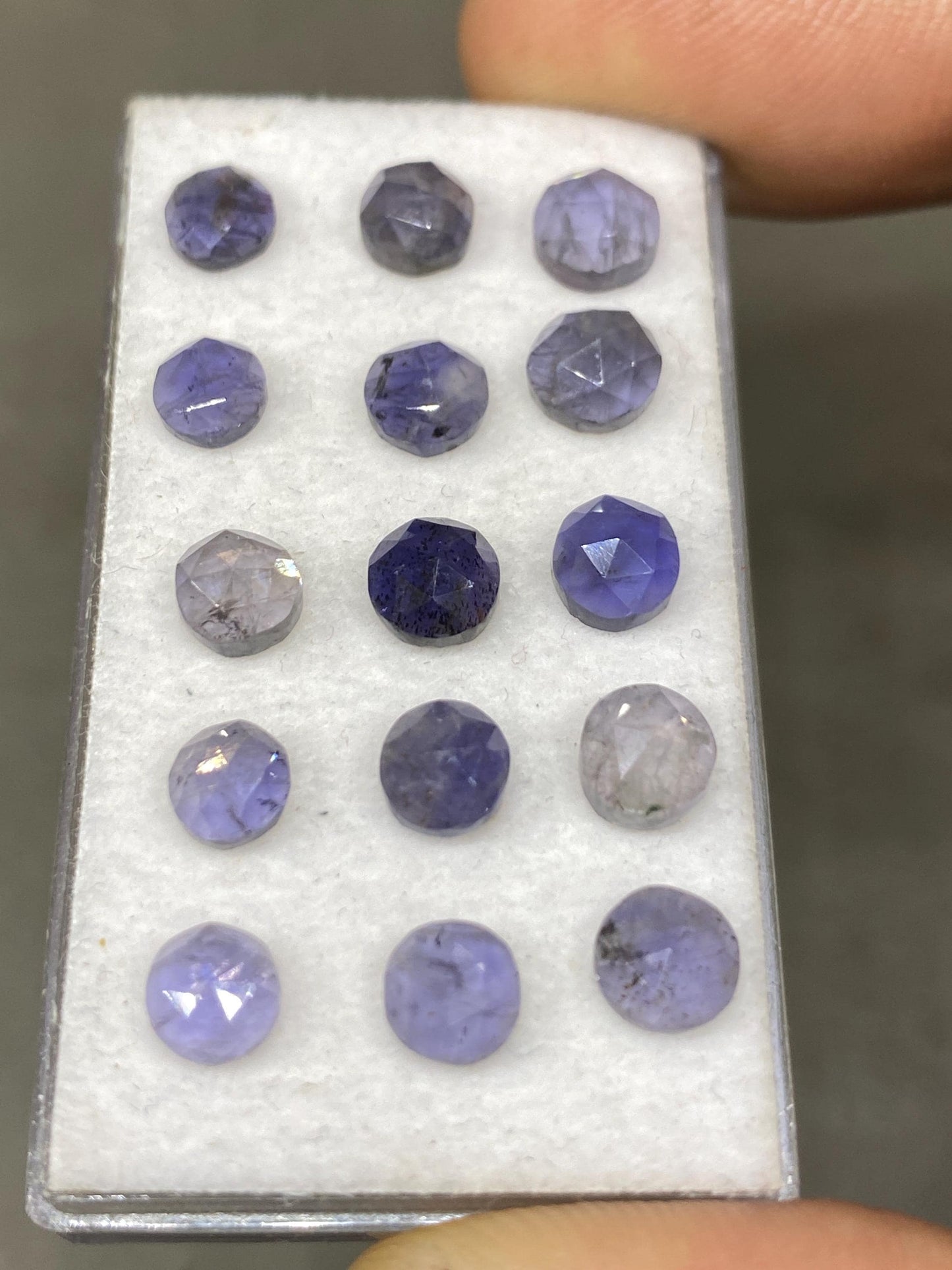 Wow Rare Nice quality iolite rosecut round wholesale lot pcs 15 weight  carats size  beautiful color