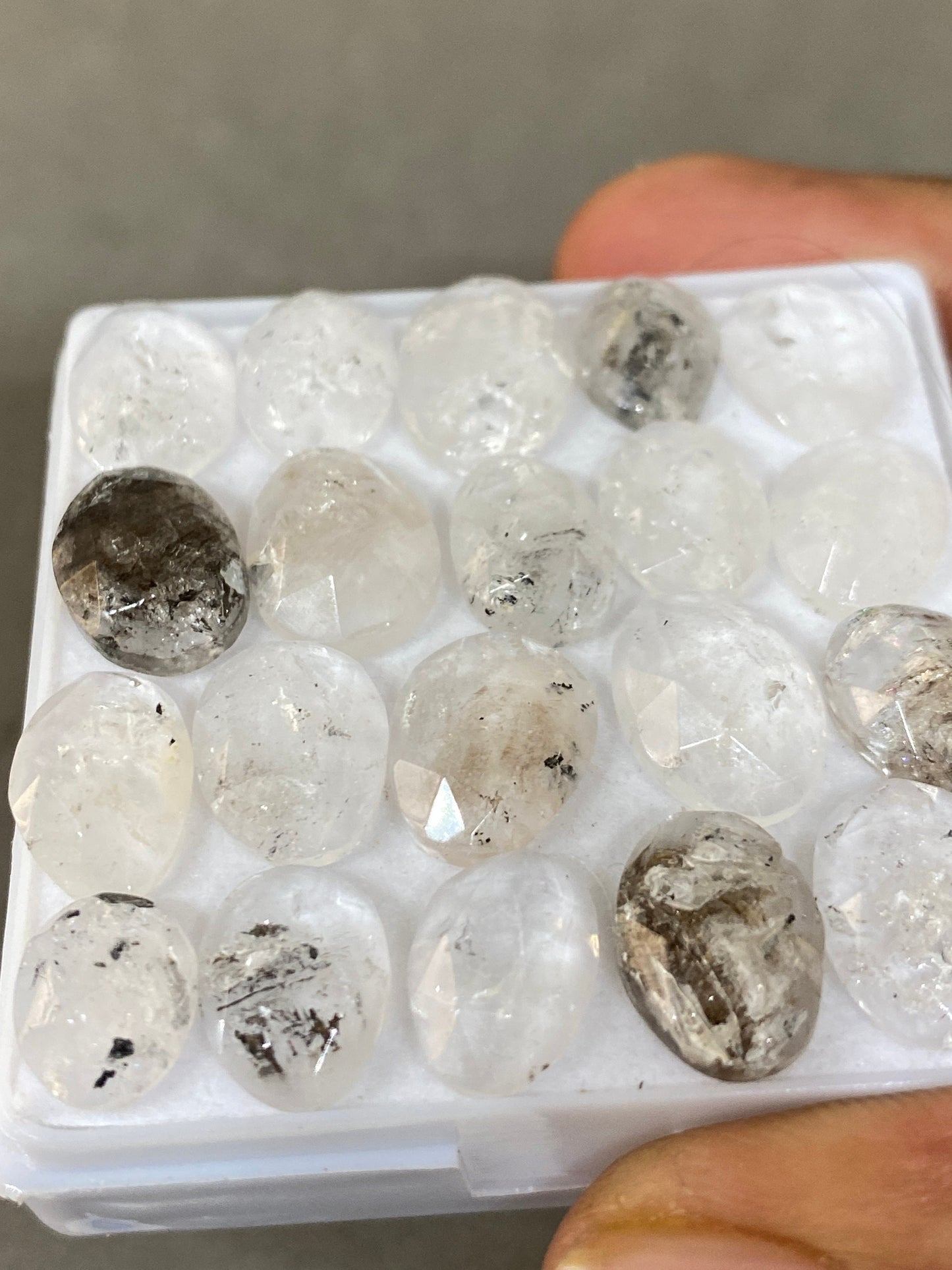 Dazzling very very rare herkimer diamond rosecut lot amazing quality pcs 20 wt 51 carats size 9.5x7.8mm-12.8x9.8mm rosecut herkimer diamond