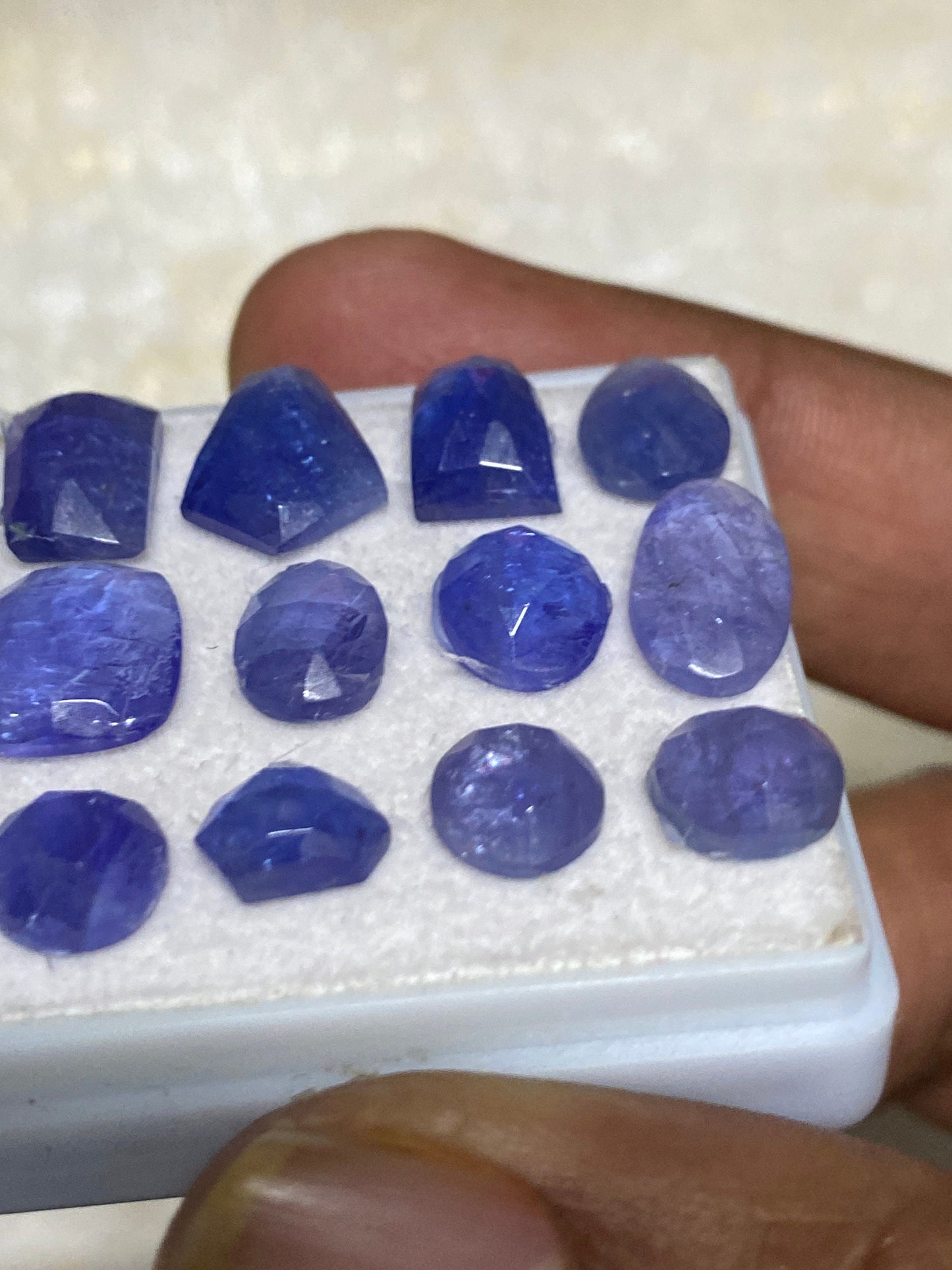 Dazzling Rare set tanzanite rosecut flats weight 33 carats size 5mm-8x12mm pcs 5 rosecut tanzanites flatback gems