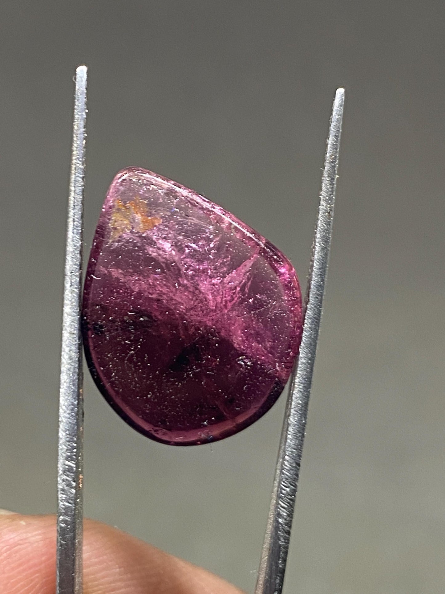 Gorgeous Rare pink tourmaline watermelon nugget smooth polished lot fine quality wt 11.50 carats size 21x16.5mm natural   tourmaline