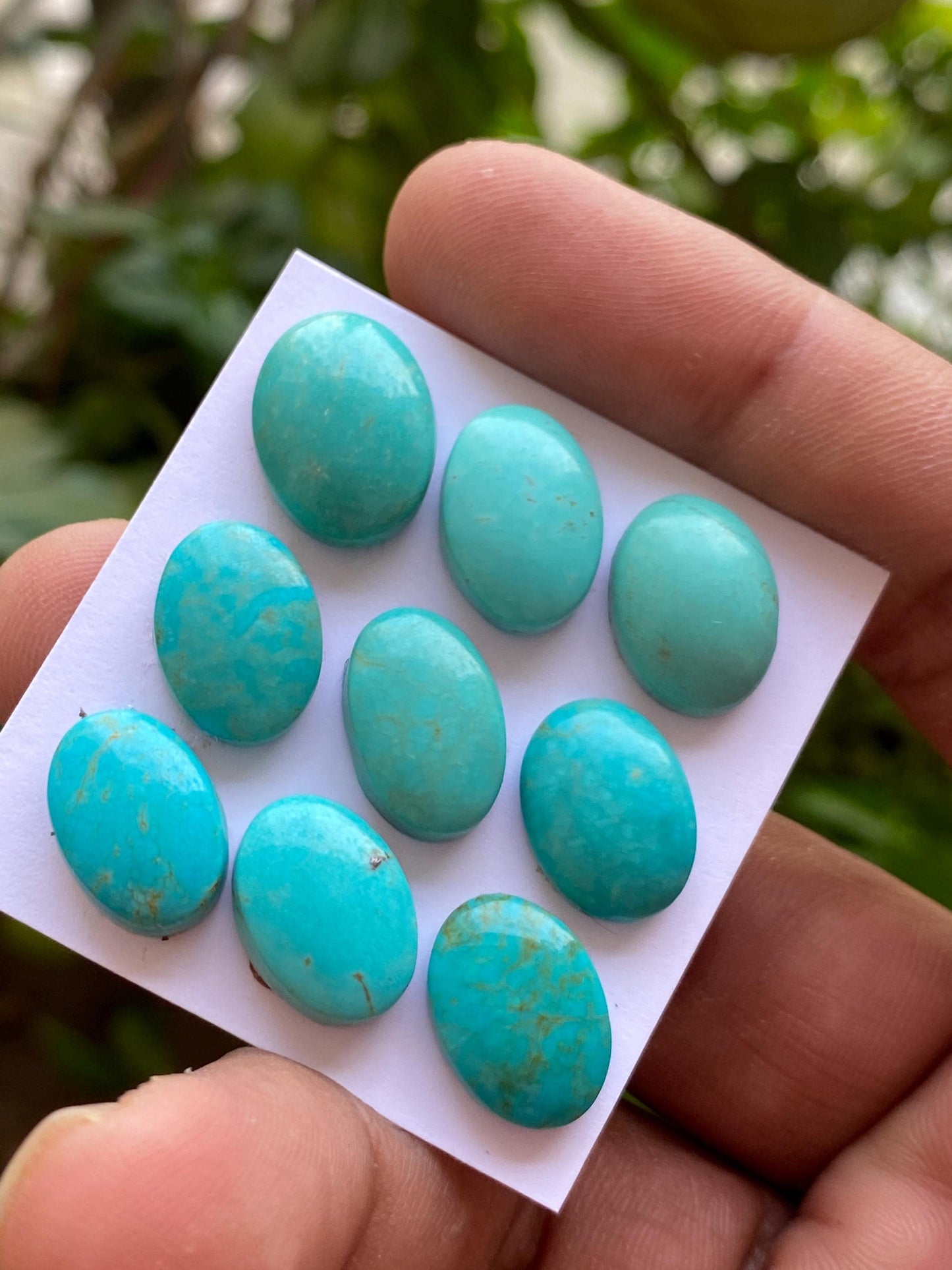 Mesmerising rare Arizona  mines Turquoise cabochons  natural smooth polished ovals pcs 9 wt 55.45 carats 14x10mm-15x12mm turquoise cabochons