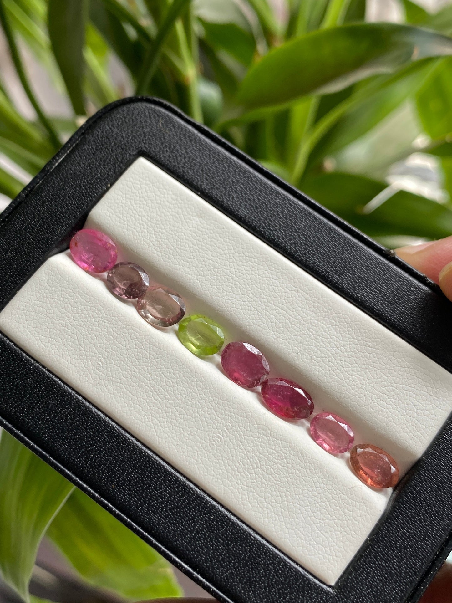 Attractive Rare Multi Tourmaline oval cutstones pcs 8 wt 7.40 cts 6.3x4mm-8x6mm tourmaline cuts ovals cutstones pink  tourmaline