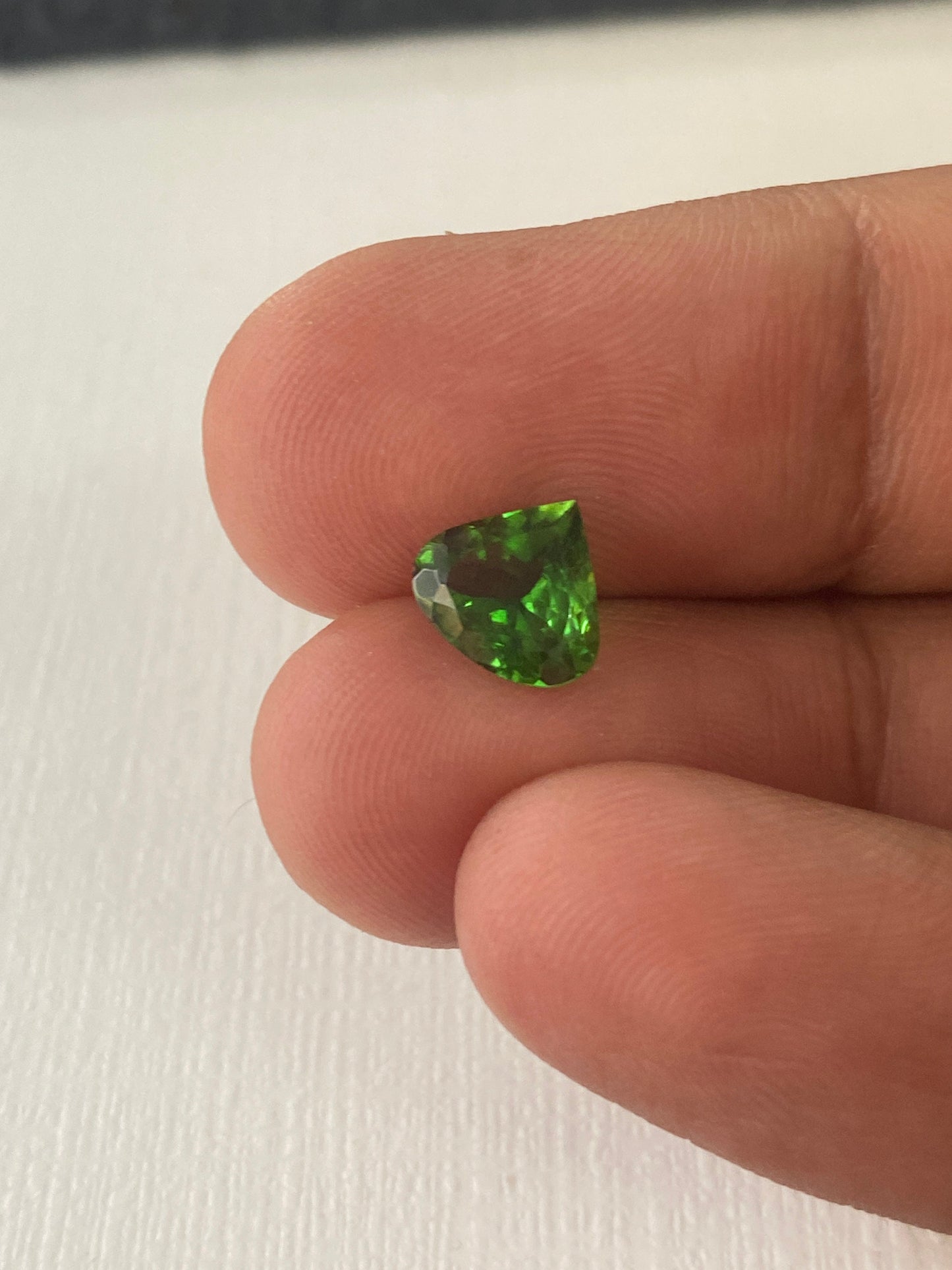 Green Tourmaline heart size weight 1.4 carats green tourmaline heart tourmaline gem facet tourmaline