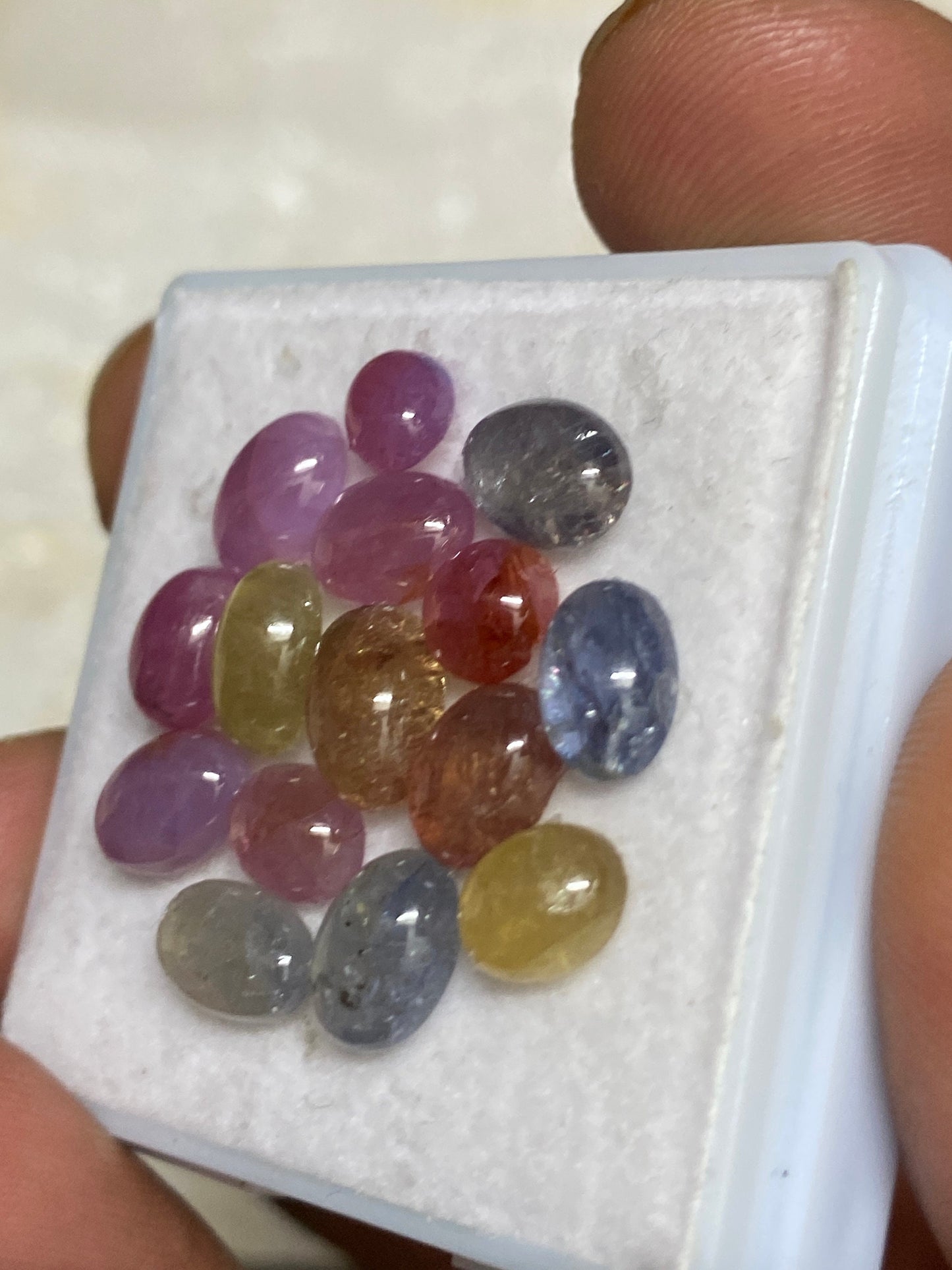 Cute rare fine quality umba sapphire natural unheated untreated sapphire cabochons pcs 15 wt 26.50 carats size 8.5x6-6x5mm natural sapphire