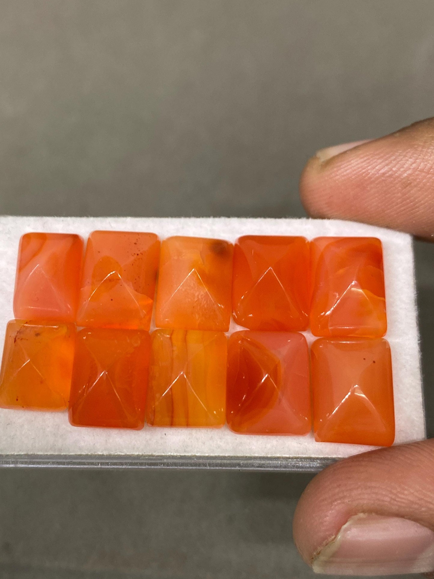 Beautiful natural carnelian sugar loaf cabochons wholesale lot wt 45.60 cts pcs 10 size 10x7mm-12x9mm carnelian sugarloaf cabochons