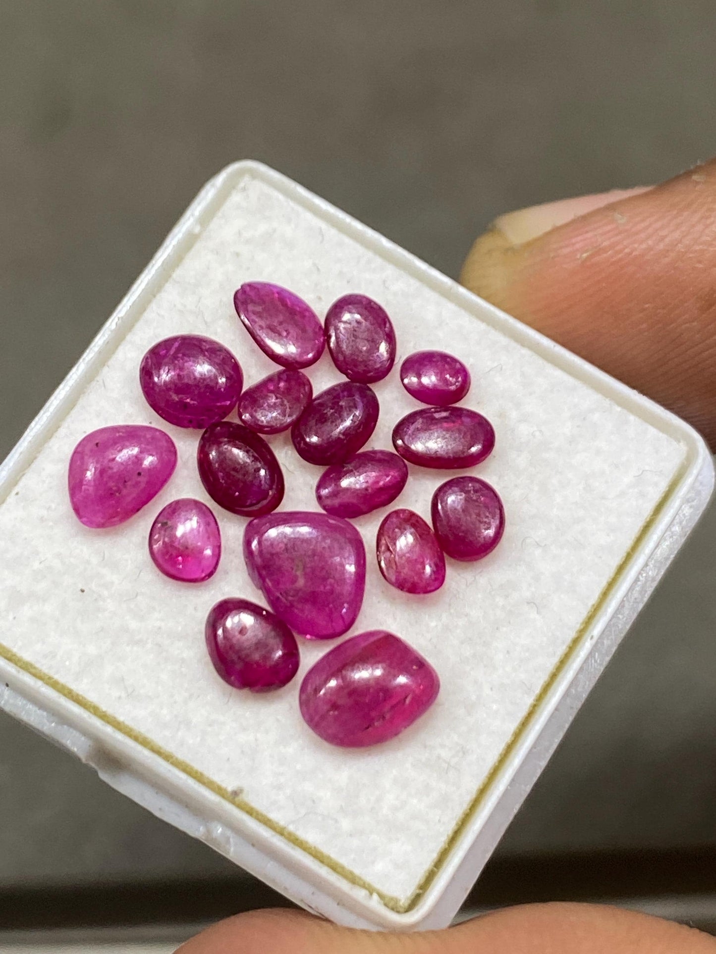 Dazzling very rare natural ruby cabochons mozambique mine lot mix pcs 16 wt 5 cts size 4x3.5-6.5x6mm unheated untreated ruby smooth ruby