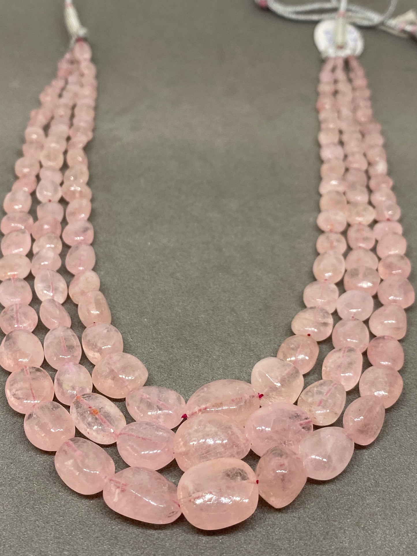 Extremely rare morganite nuggets necklace smooth polished 650 cts rare natural pink aquamarine nuggets Size 7x6mm-17x13mm morganite necklace