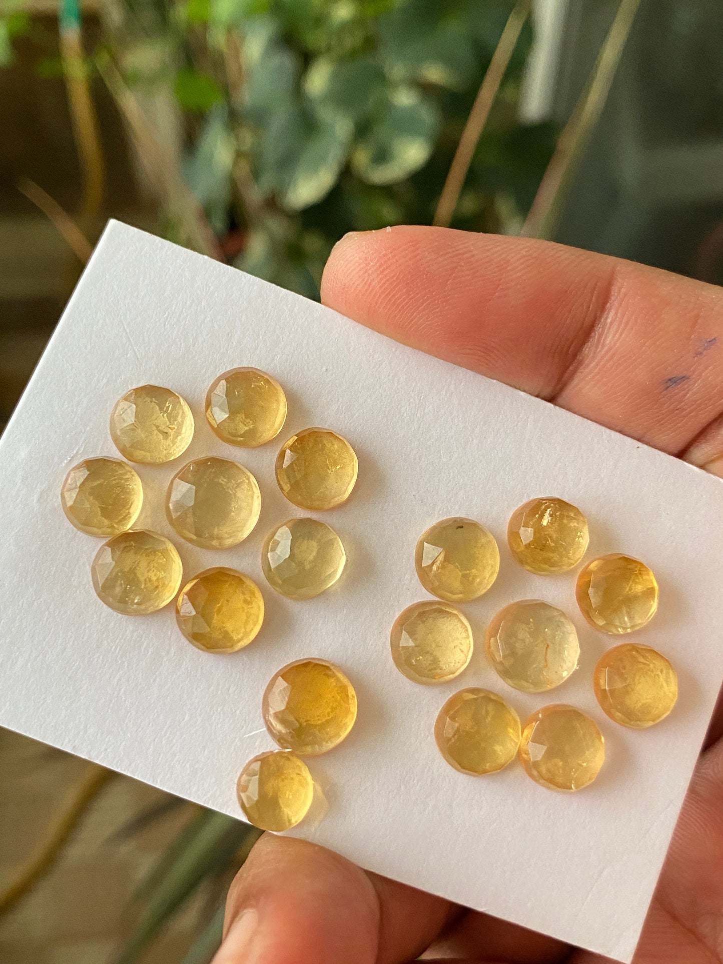 Stunning rare Citrine rosecut round shape wholesale lot pcs 16 wt 35 carats size 7mm-9.mm natural citrine round rosecut flatback gems