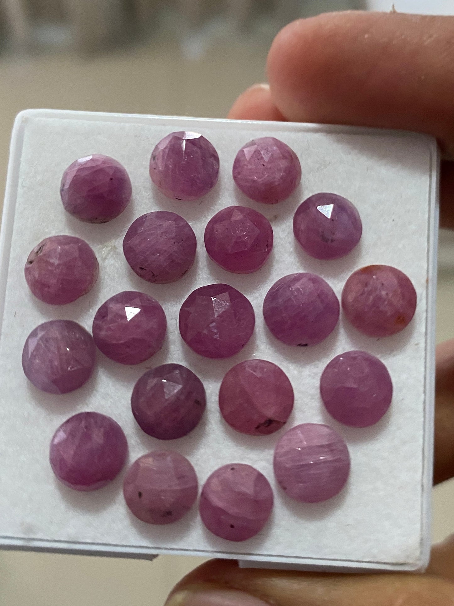 Stunning Rare tanzania mines pink sapphire rosecut round weight 48 cts pcs 19 size 7.5mm-8.2mm sapphire rosecut gems