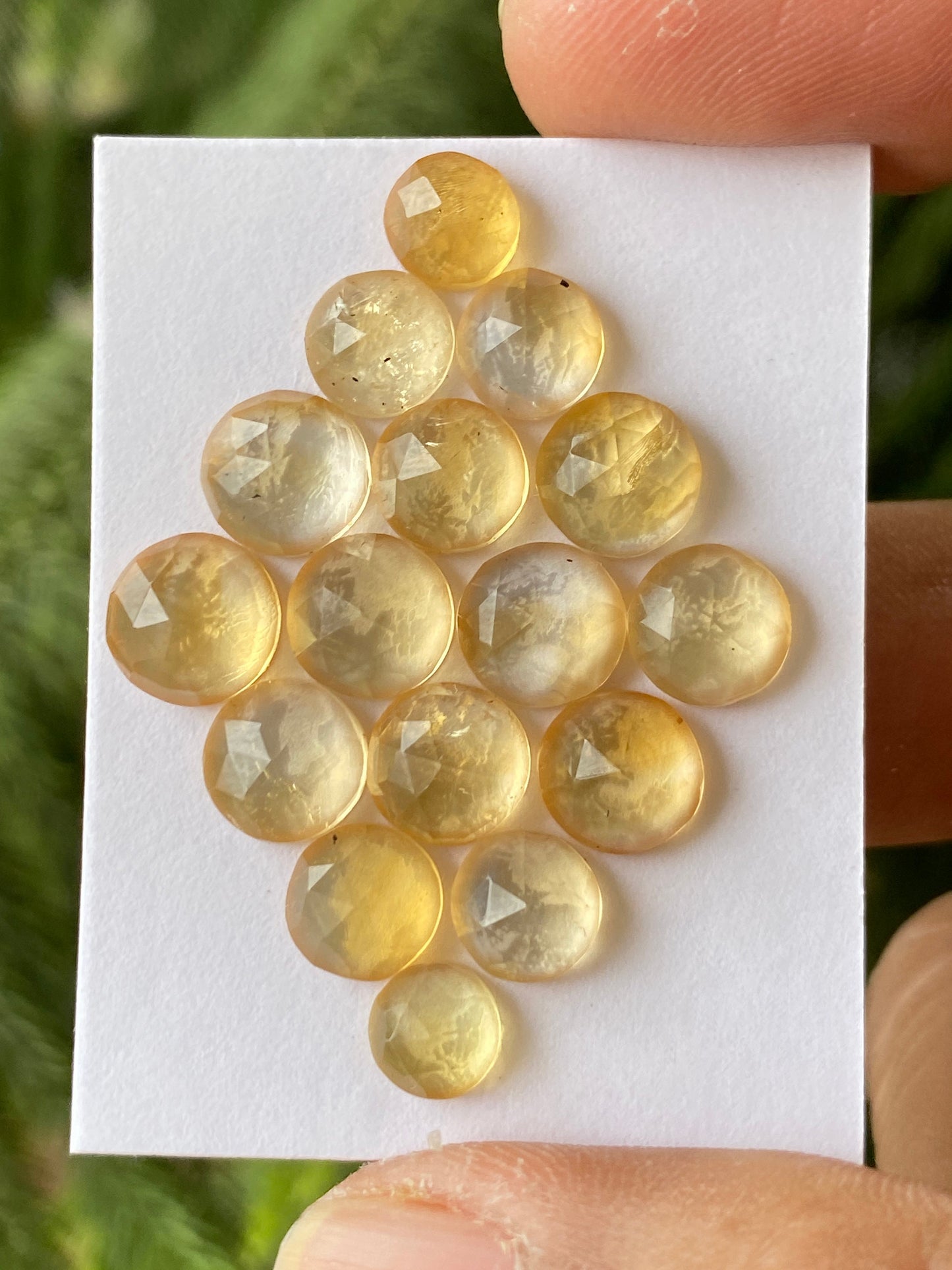 Dazzling rare Citrine rosecut round shape wholesale lot  natural citrine round rosecut weight 29 carats pcs 16 size 6.5mm-9mm flatback