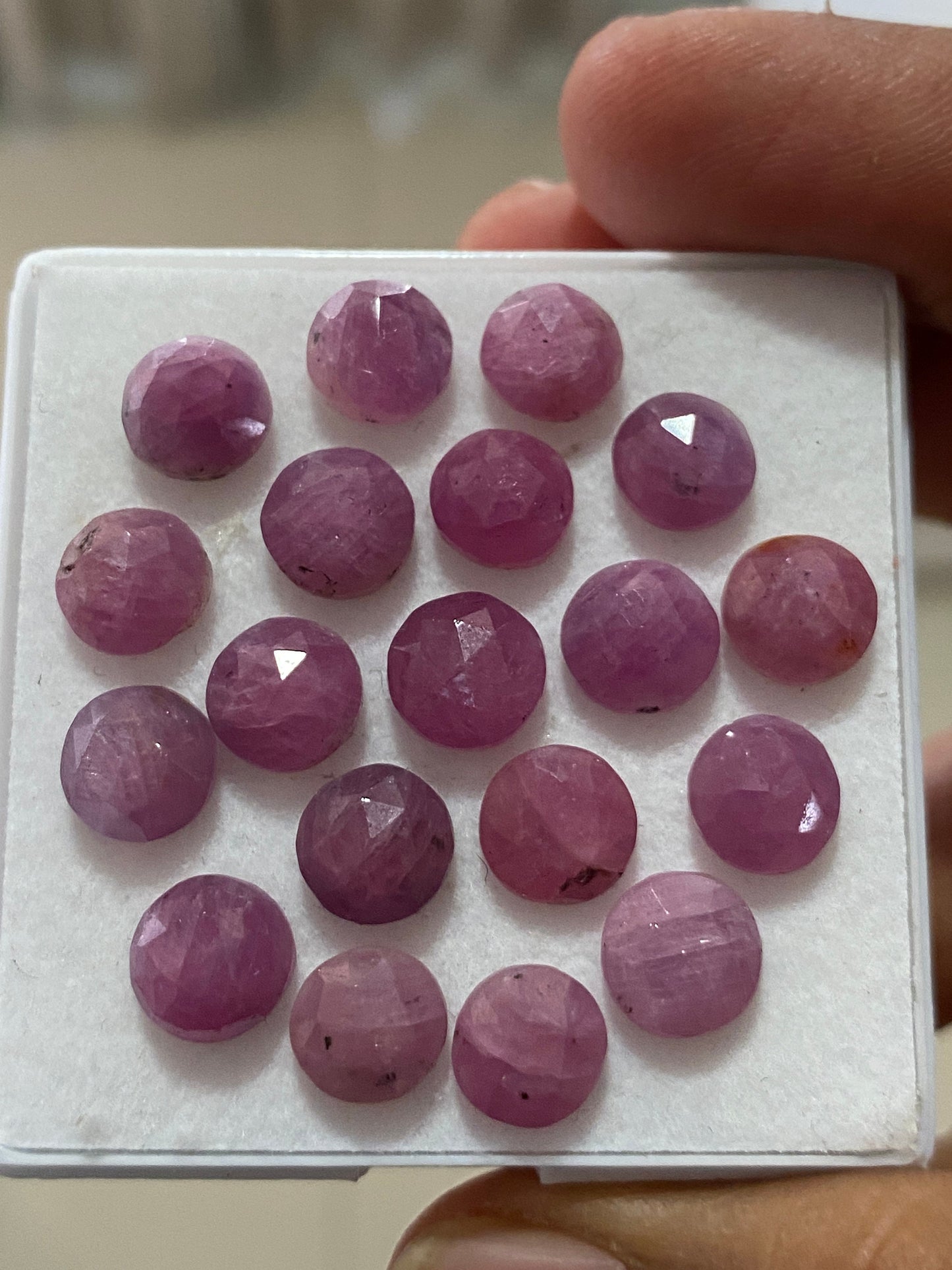 Stunning Rare tanzania mines pink sapphire rosecut round weight 48 cts pcs 19 size 7.5mm-8.2mm sapphire rosecut gems