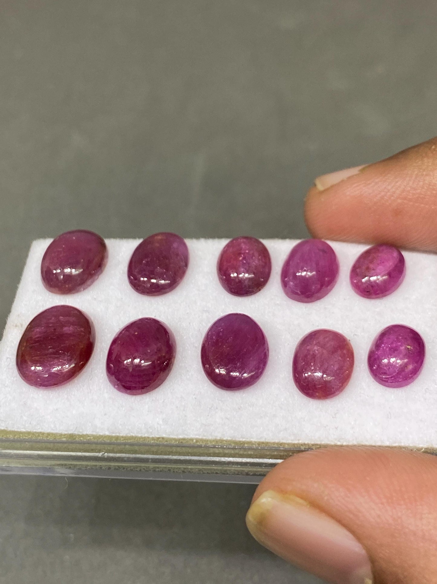 Very rare Mozambique Natural Ruby Cabochons oval 27 carats  pcs 10 size 8x6mm-11x9mm rare ruby cabochons wholesale lot