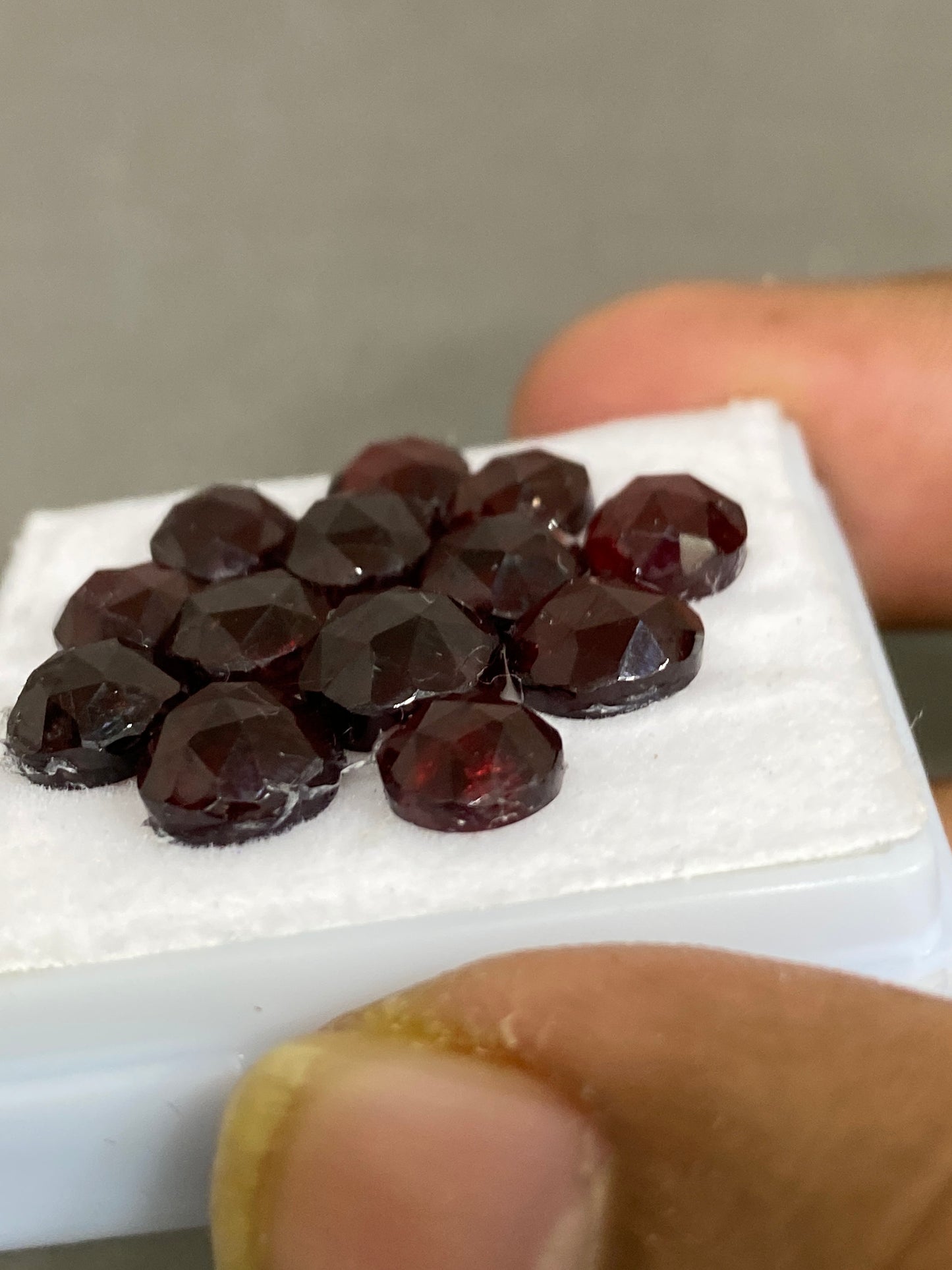 Fantastic Red garnet round shape rosecut weight 32.5 carats pcs 13 size 7.5-8.3mm  round rosecut garnet