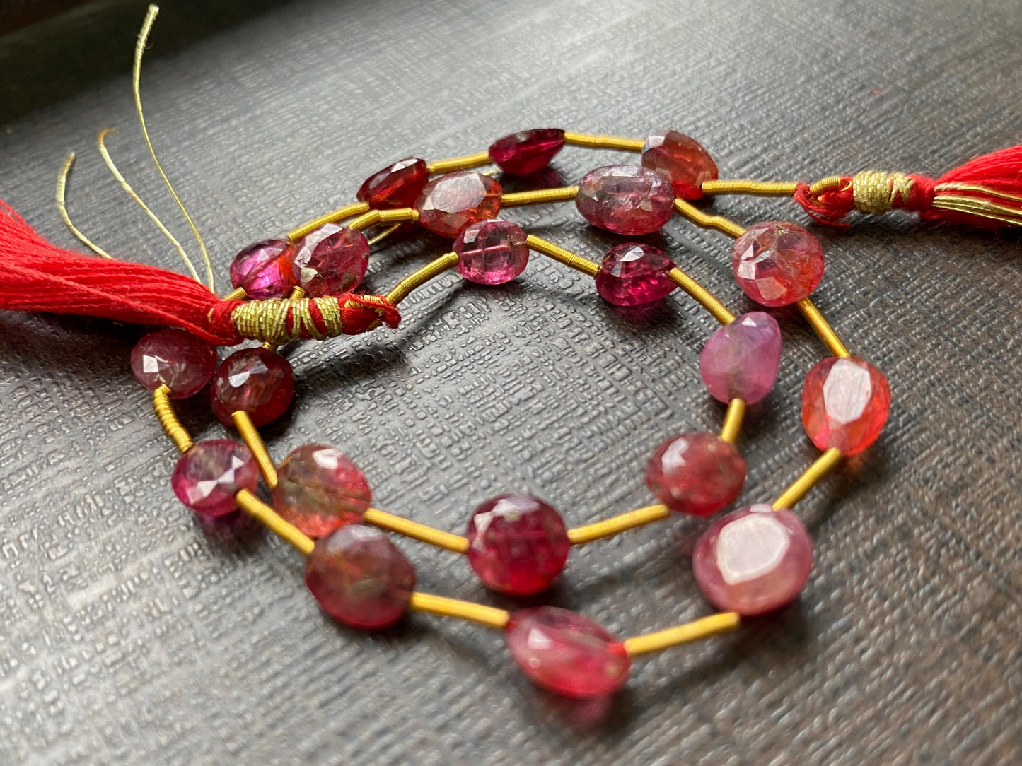 Very rare Red spinel cut stone beads nuggets faceted spinel burma mines 6x5-8x5mm weight 29 carats 11 inches burma spinel