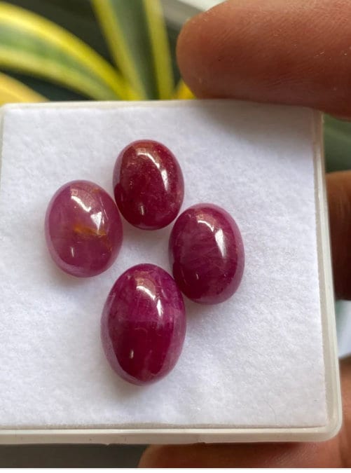 Natural Ruby Cabochons Smooth Polished Wholesale Good Color Good Size  Unheated Untreated Ruby cabochon