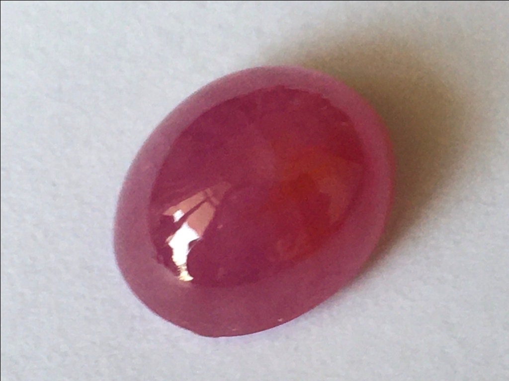 Vivacious Pink orangish Natural Ruby oval Cabochon weight 7 carats big size ruby  Cabochon smooth polished unheated untreated ruby