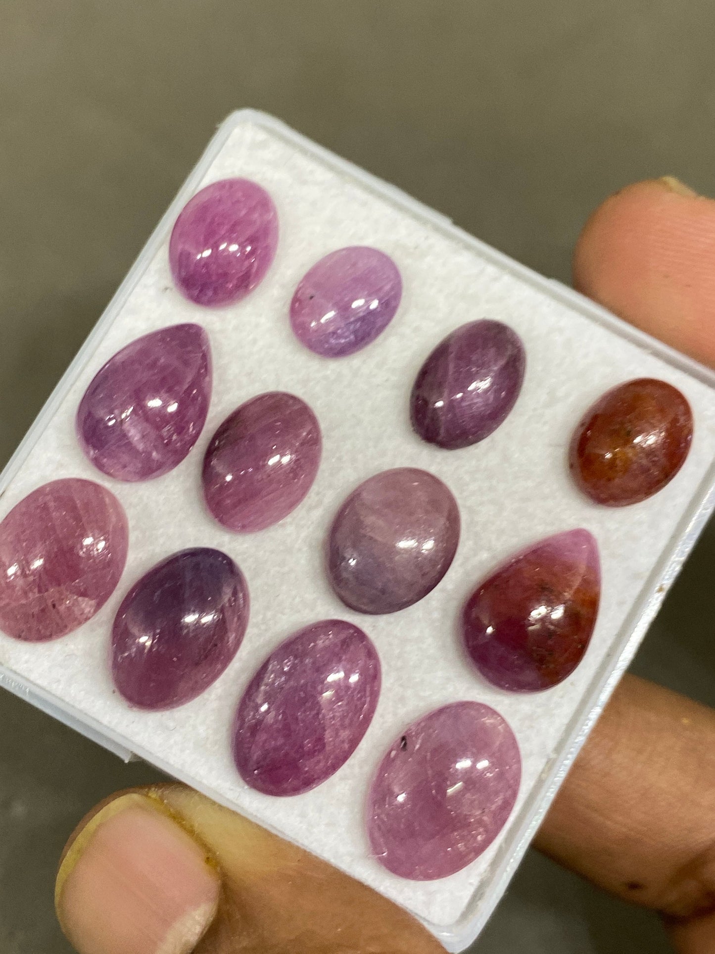 Rare natural pink sapphire cabochons smooth polished wt cts pcs 12 size 10x8mm-14x9mm unheated untreated natural ruby ideal for ring pendant