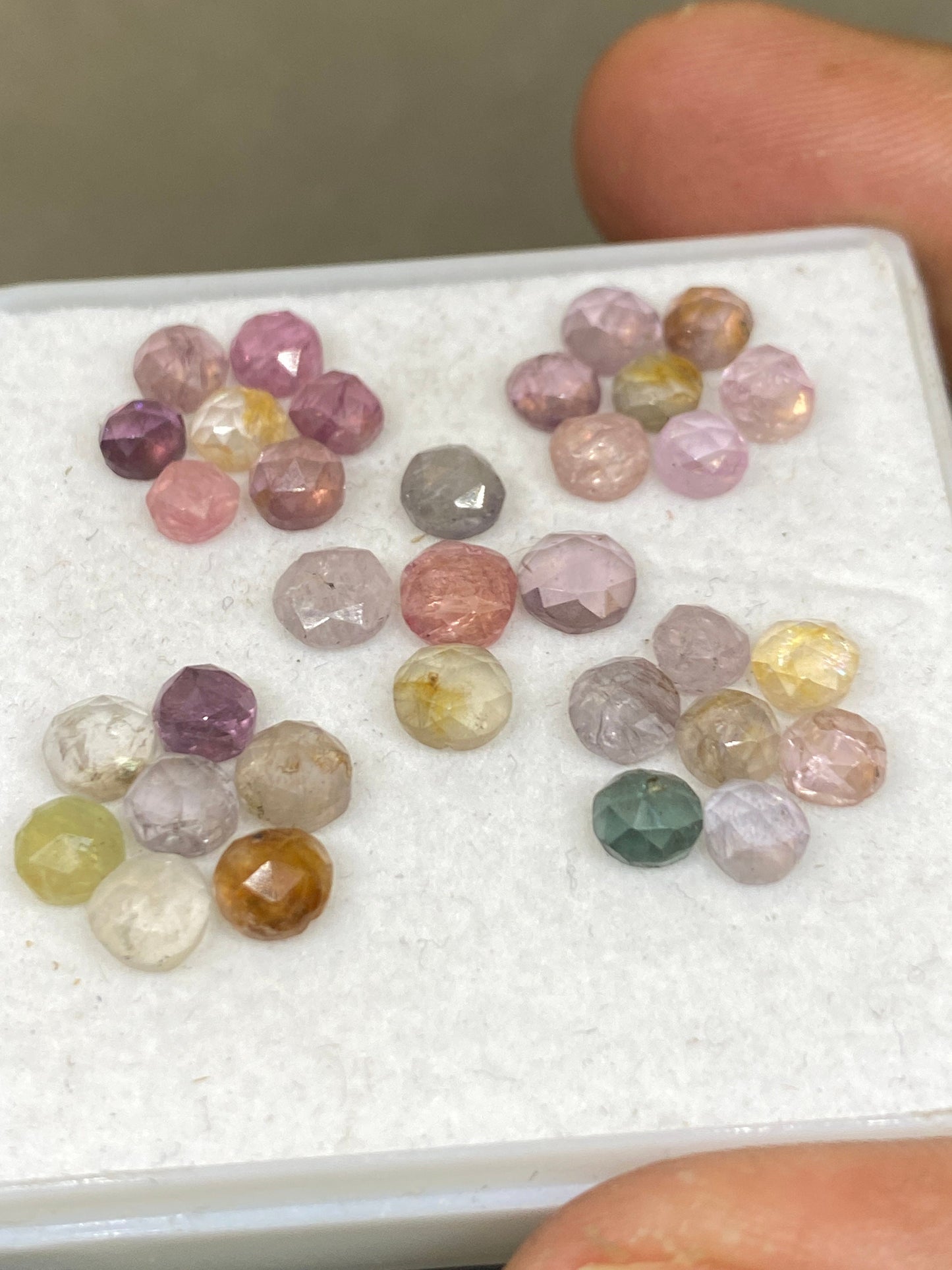 Nice sparkling very rare burma mines rosecut multi spinel round lot beautiful gems 4mm-6x5.5mm pcs 33 weight 19.10 carats  rosecut spinels