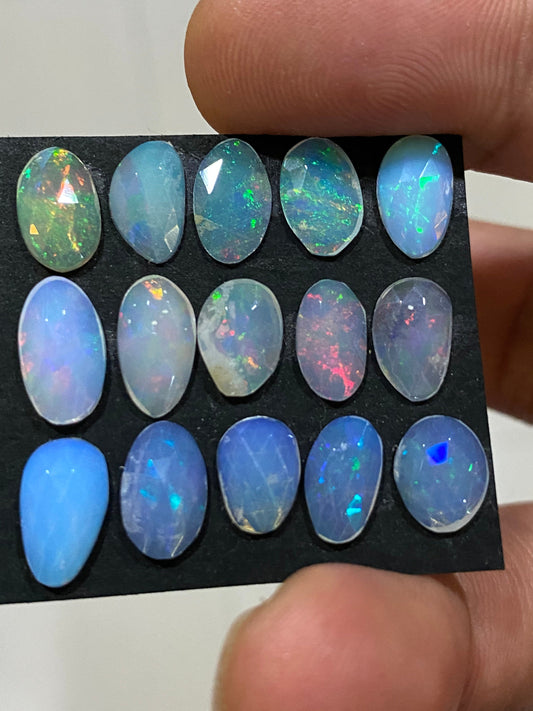 Pretty Ethiopian opal rosecut Welo opal rosecut wt 9.5 cts pcs 15 size rosecut opal beautiful fire natural opal rosecut Opal cabochon