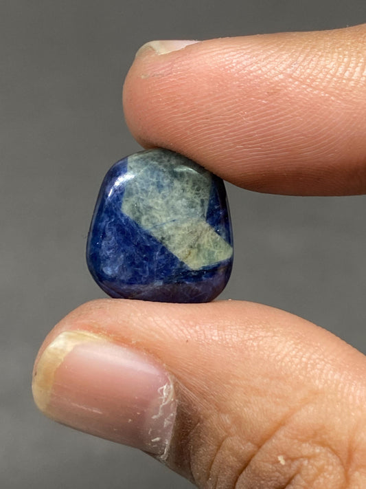 Fascinating extremely rare Natural Bicolor blue yellow sapphire nugget smooth wt 19 carats size 17x14mm unheated sheen fancy blue sapphire