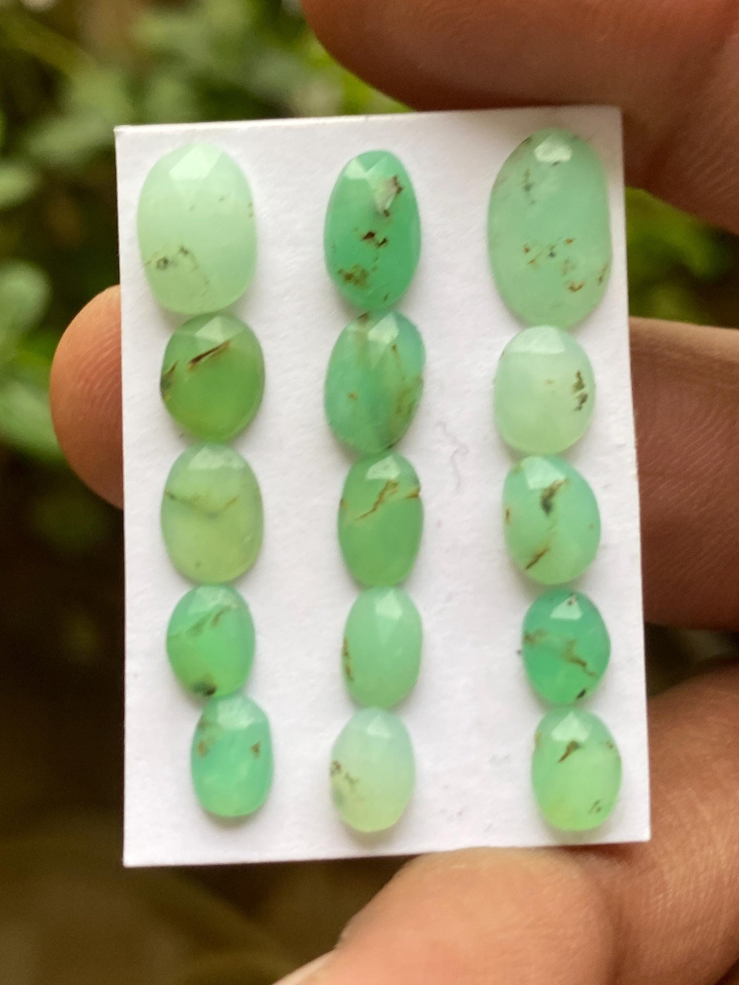 Chrysoprase rosecut fancy wholesale lot fine quality wt 13 carats pcs 15 size 6.5x5.2mm-11.5x7.1mm chrysoprase rosecut