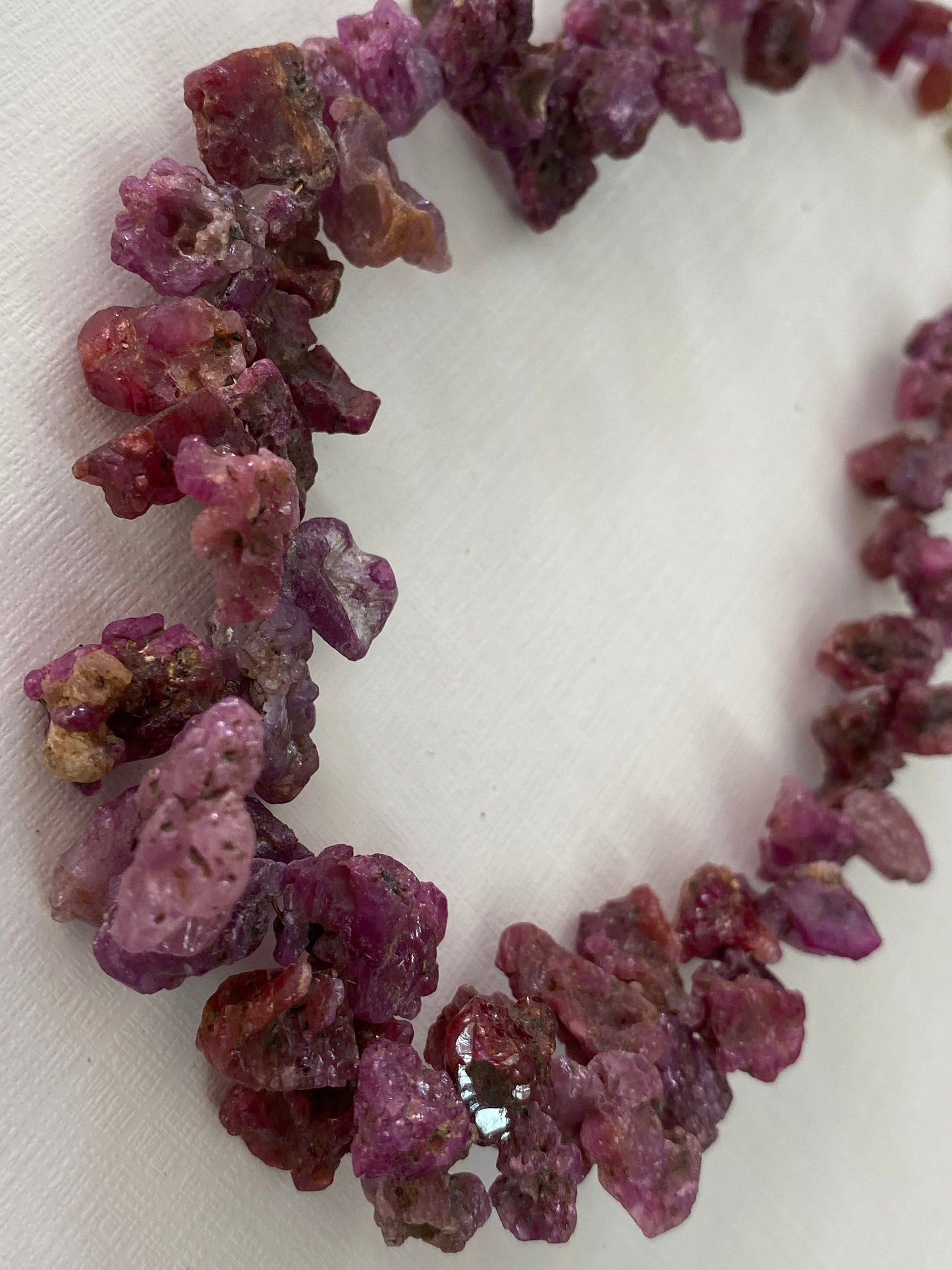 Natural ruby raw necklace weight 538 carats huge size 9x8mm to 23x19mm uncut ruby necklace 16 inches uncut ruby necklace earthern necklace