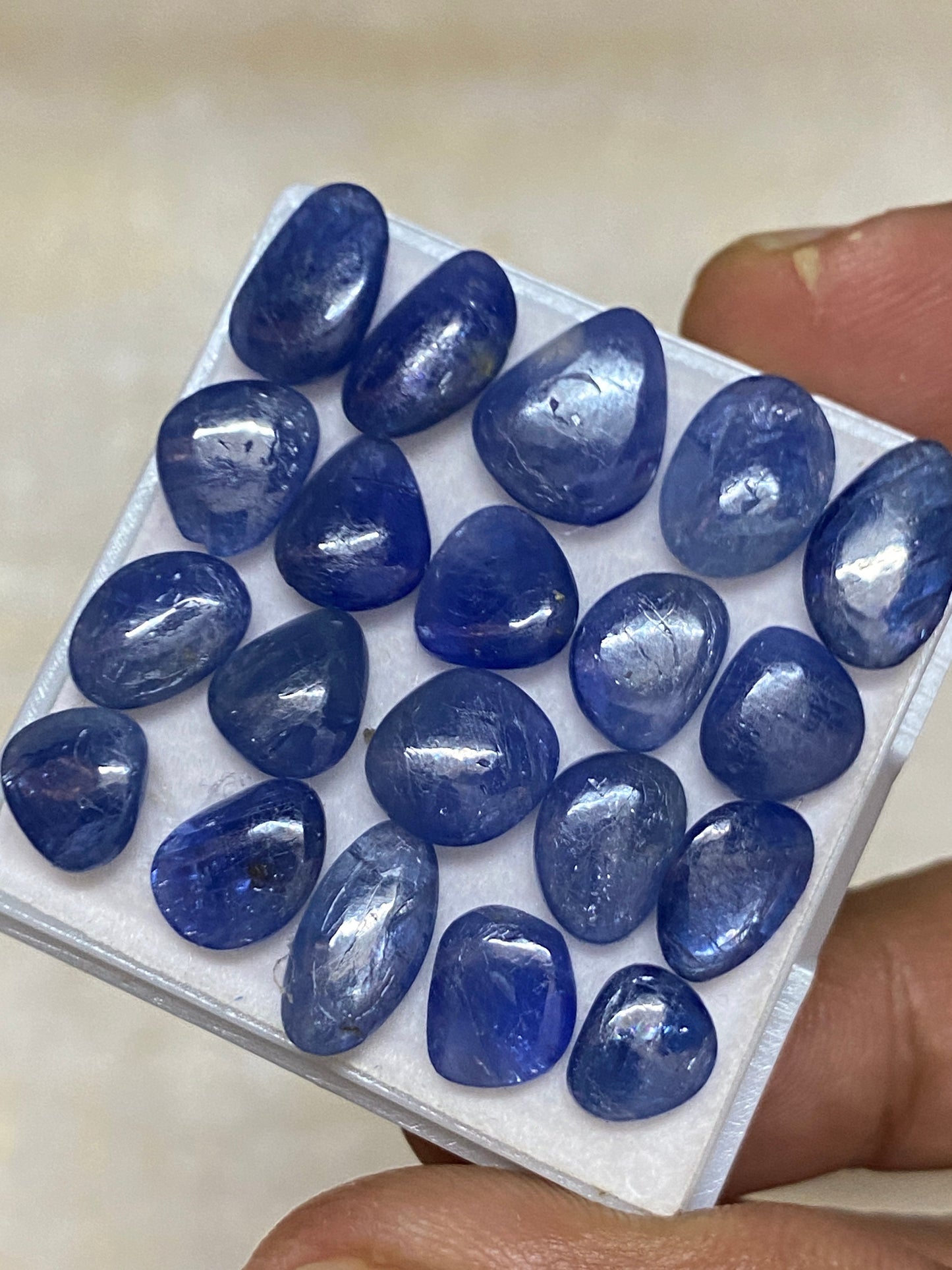 Fabulous Natural Burma Very Rare Blue sapphire flat unshape cabochons size 7.6x6-11x9mm wt 45.5 carats pcs 20 Burma mines sapphire cabochon