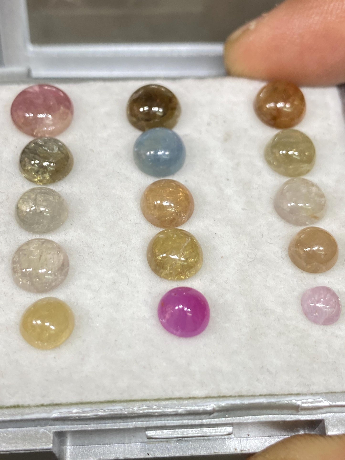 Vivacious rare umba sapphire round cabochons wt  carats size pcs 15 natural sapphire unheated untreated