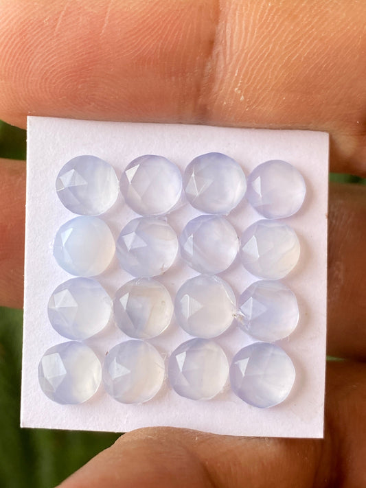 Gorgeous chalcedony rosecut round shape pcs 16 weight 18.70  carats size 6.5mm-6.8mm  chalcedony round