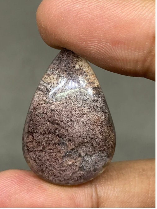 Stunning Rare Lodolite garden quartz cabochon rare yellow purple garden rough unpolished back pendant supply