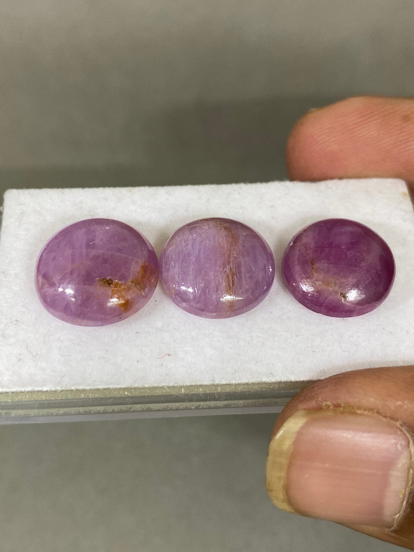 Gorgeous Rare Tanzania mines pink sapphire cabochon  round weight cts pcs 3 size  sapphire round cabochon