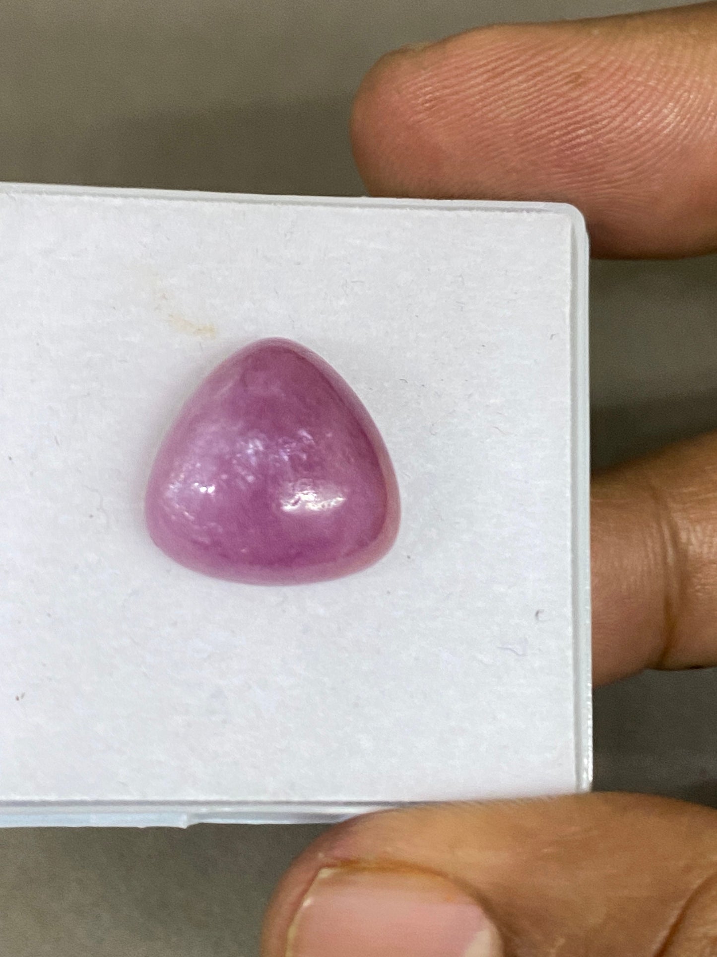 Stunning huge big size natural pink ruby cab trillion wt 22 cts size 18x17mm unheated untreated natural pink ruby cab ideal for pendant ruby