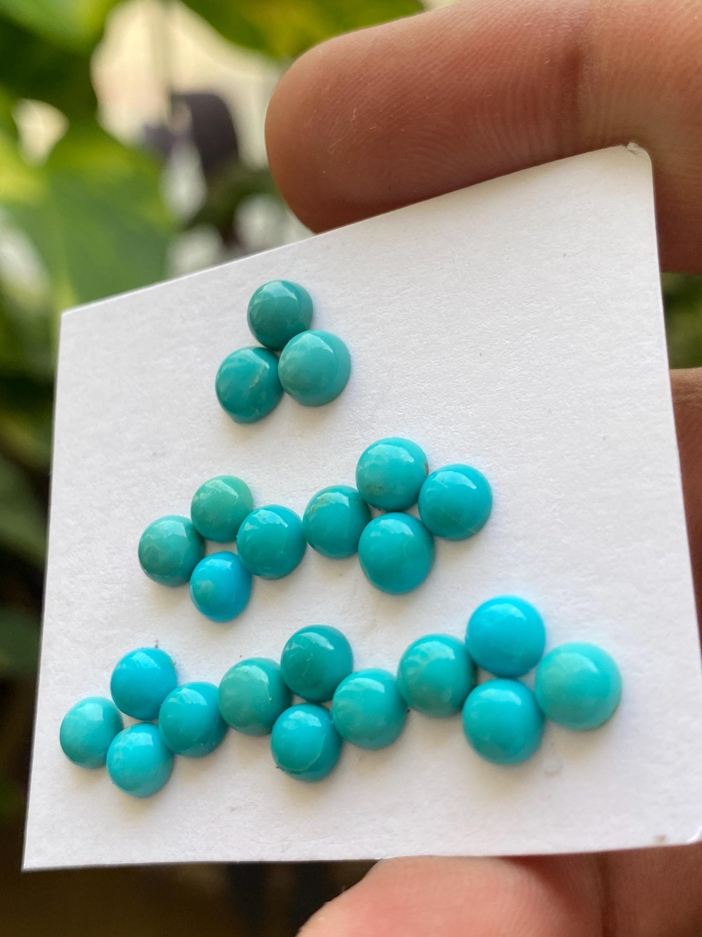 Gorgeous Rare Arizona mines Turquoise round cabochons  natural smooth polished pcs 23 wt 11.80 carats 4.5mm-5.5mm turquoise cabochons