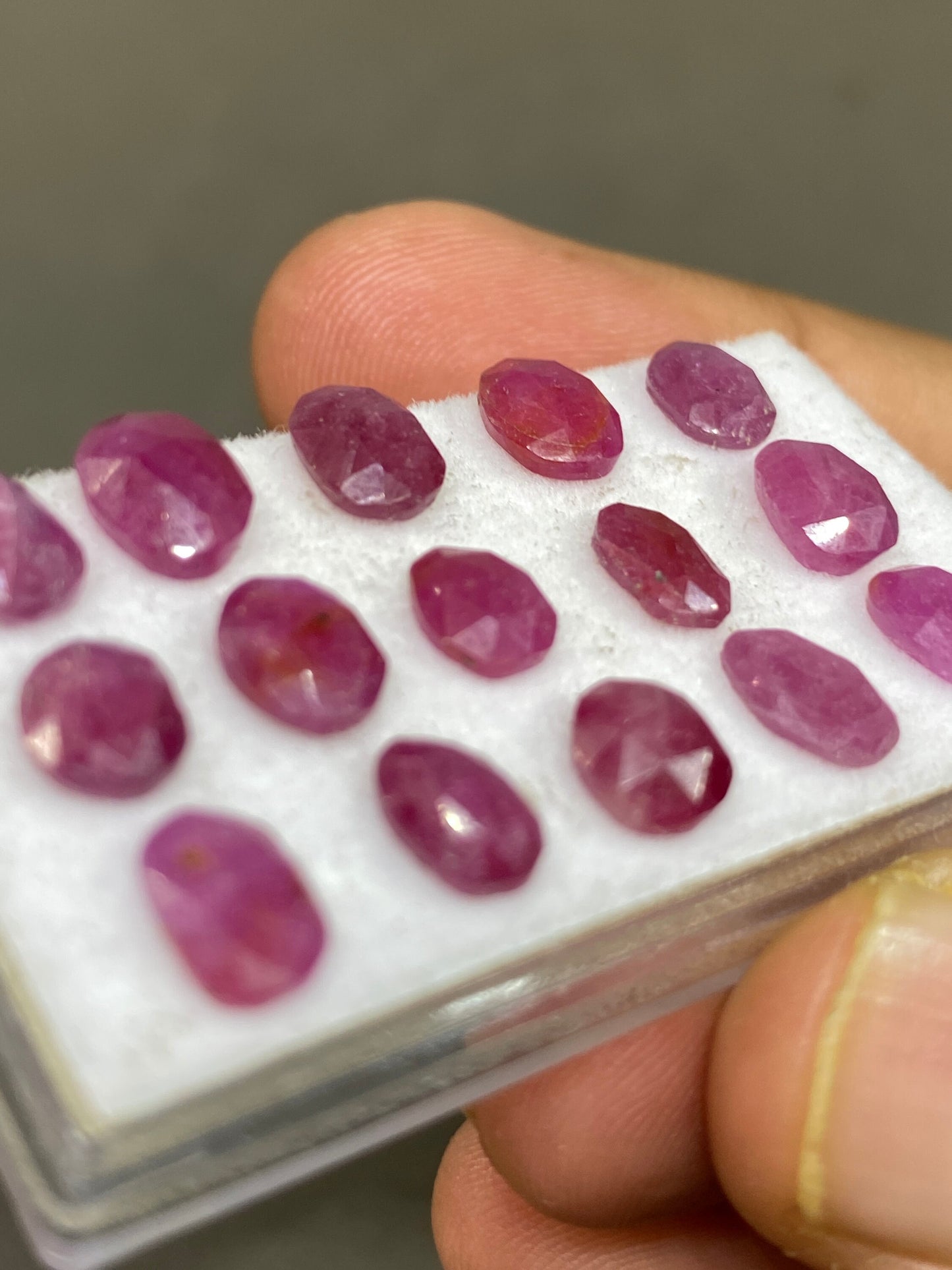 Very Cute Rare natural ruby rosecut lot mix shapes  pcs 15 weight 21 cts  size 7.2x6.2mm-9x6.7mm unheated untreated natural ruby rosecut