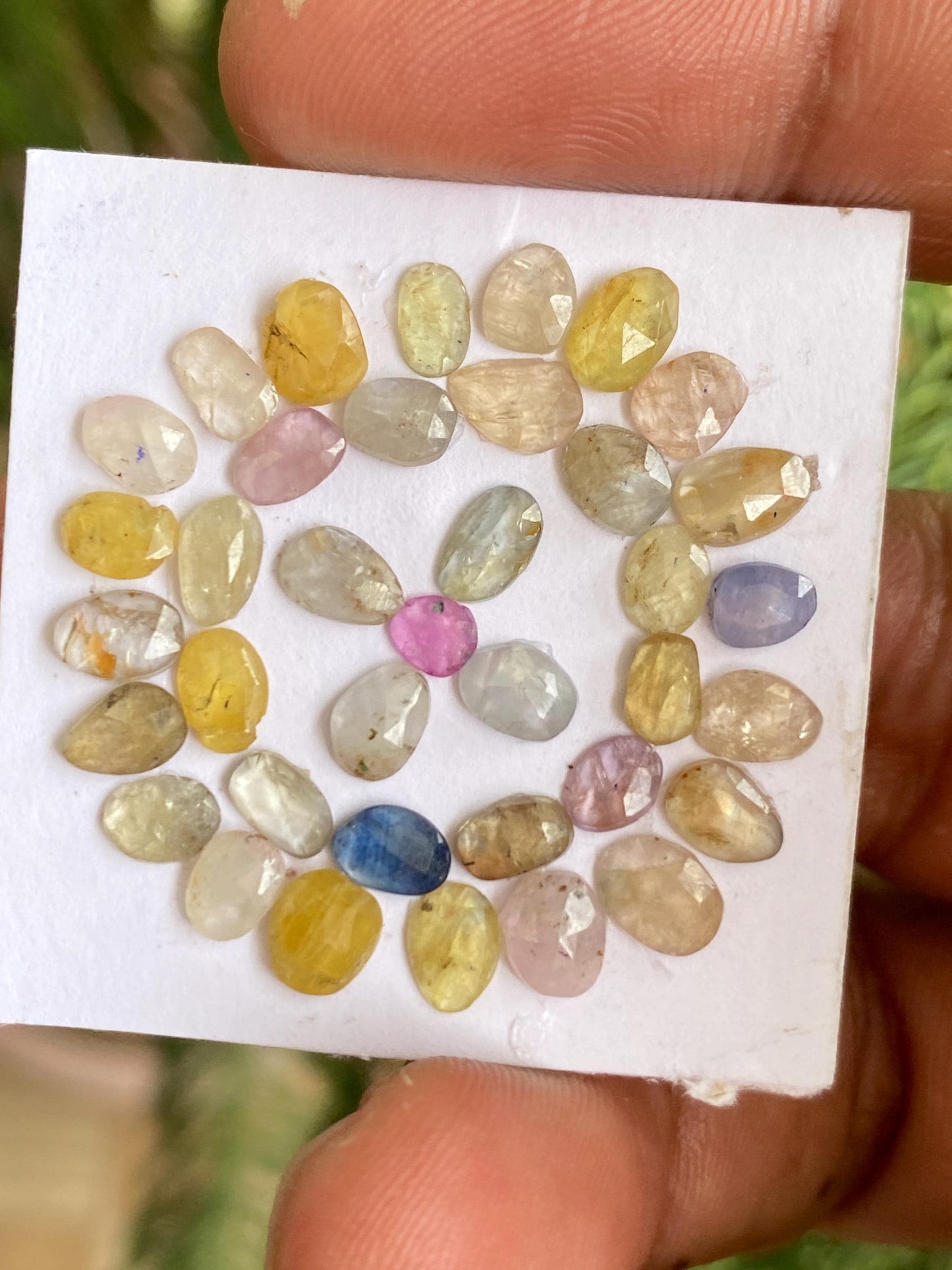 Gorgeous rare umba sapphire rosecut multi sapphire lot  pcs 37 wt 15 cts small size  3.4x3-7x4mm rosecut sapphire Umba sapphire