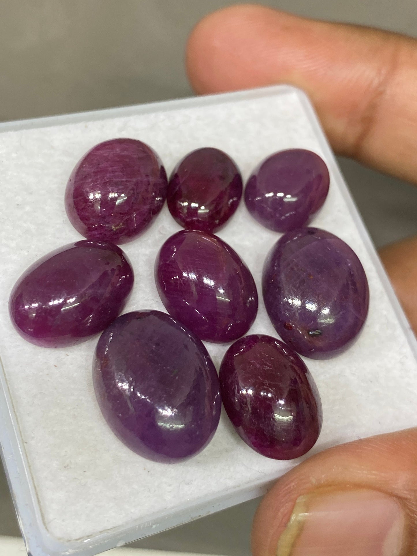 very rare natural ruby cabochons tanzania mine lot mix pcs 8 wt 94 cts size 12x9-17x13mm unheated untreated ruby smooth