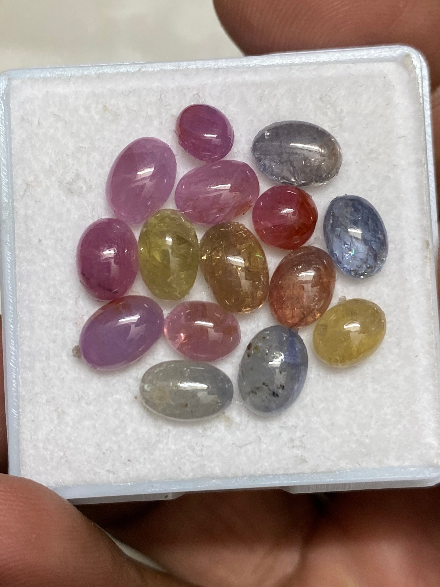 Cute rare fine quality umba sapphire natural unheated untreated sapphire cabochons pcs 15 wt 26.50 carats size 8.5x6-6x5mm natural sapphire