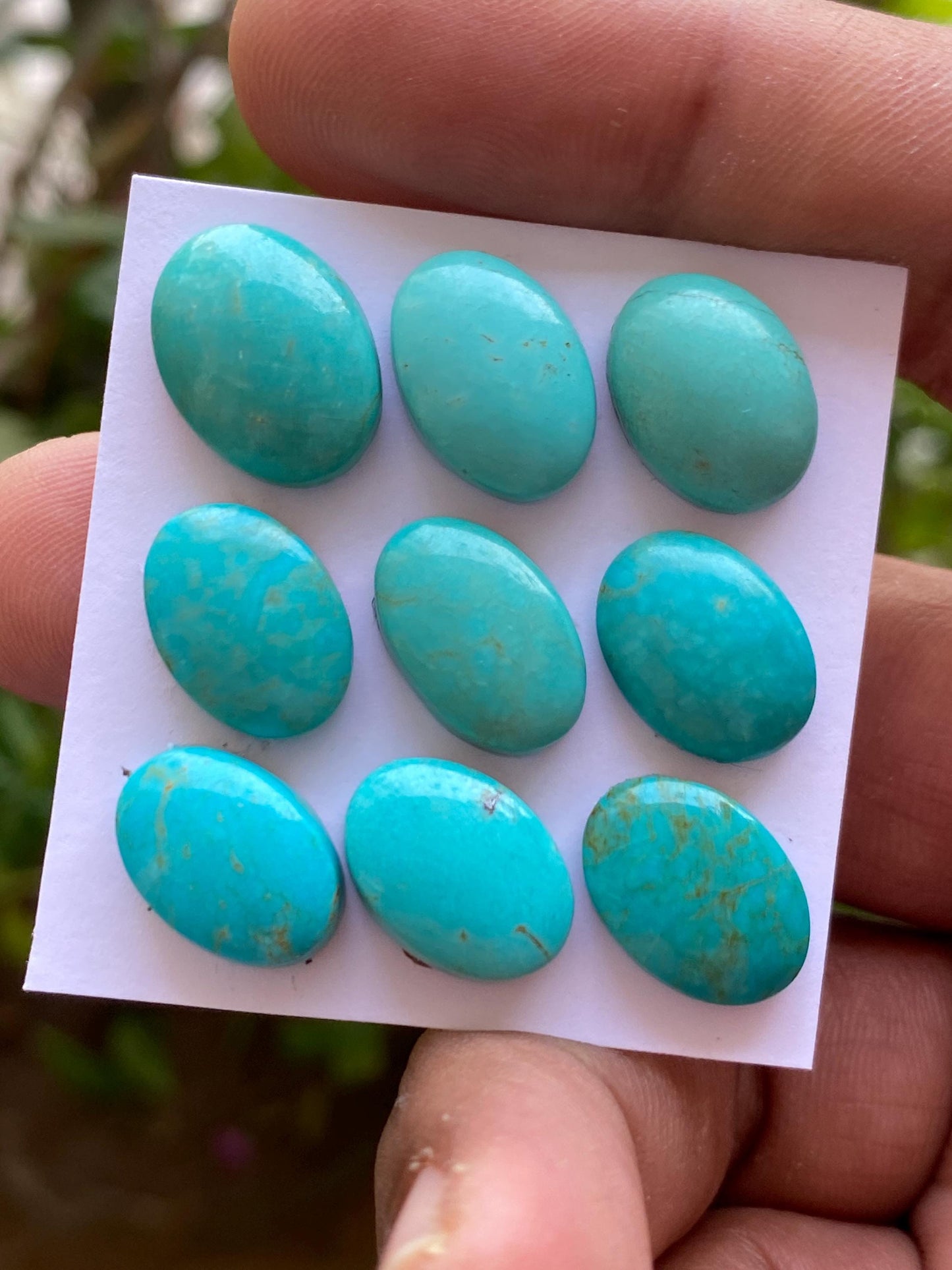 Mesmerising rare Arizona  mines Turquoise cabochons  natural smooth polished ovals pcs 9 wt 55.45 carats 14x10mm-15x12mm turquoise cabochons