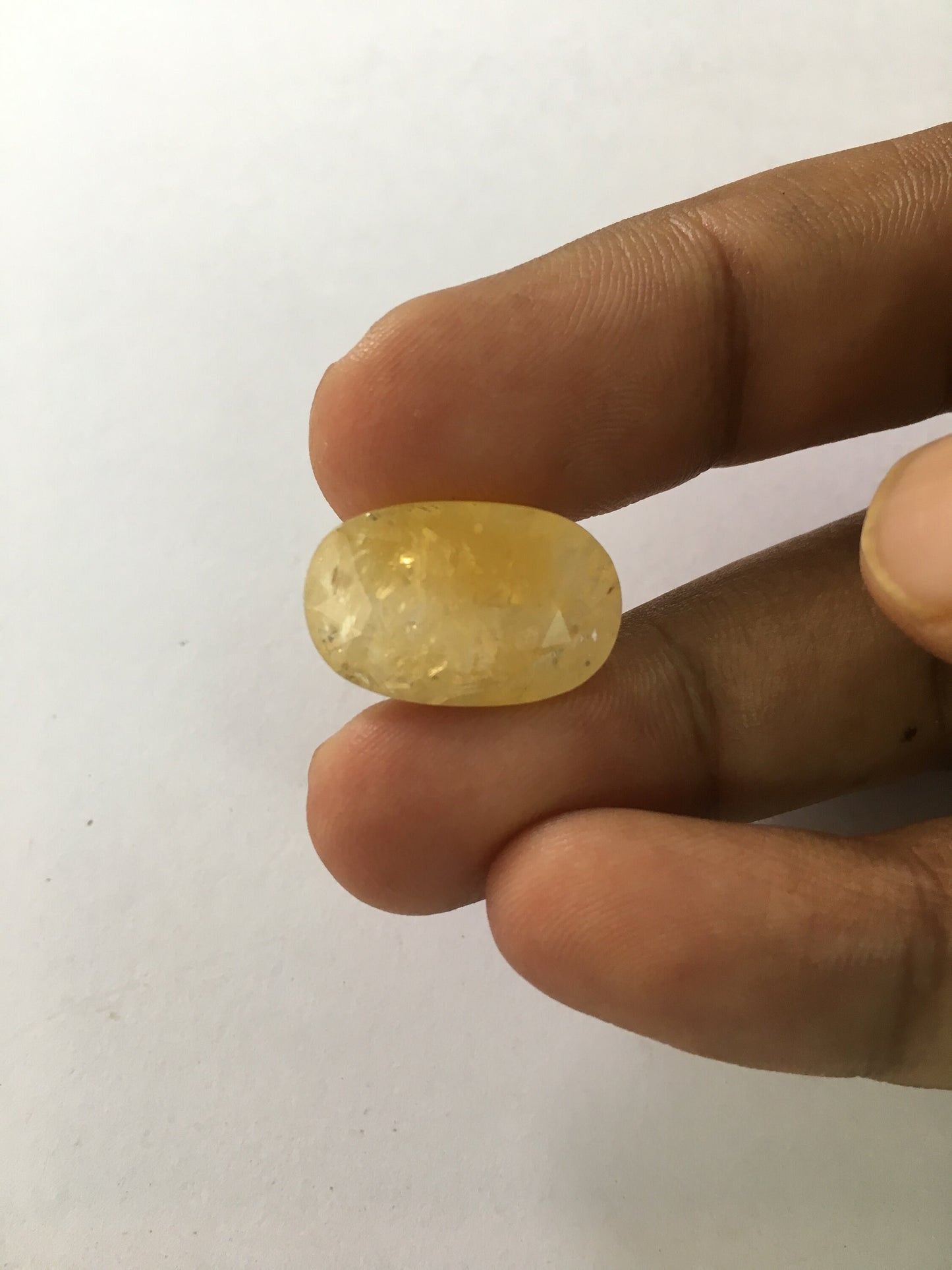 Burma mines rare size yellow sapphire 24.65 carats investment grade 21x12.7 sapphire Burma mines