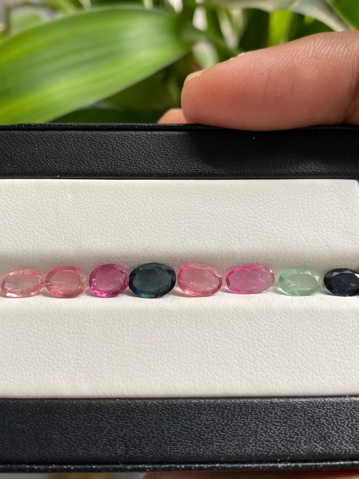 Stunning Rare Multi Tourmaline oval cutstones pcs 8 wt 3.65 cts 6.4x4.5mm-7.5x4.4mm tourmaline cuts ovals cutstones pink  tourmaline