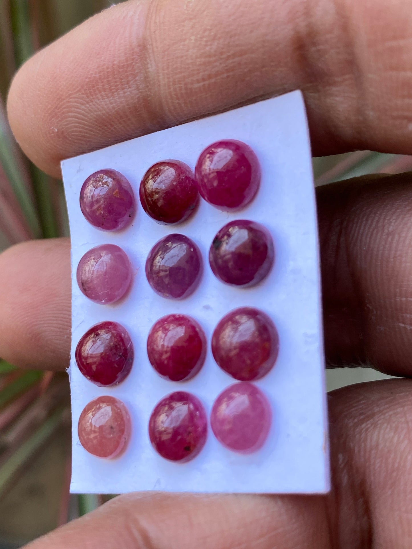 Very rare delightful ruby round cabochon pcs 12 wt 21 carats size 7mm unheated untreated ruby cabochons