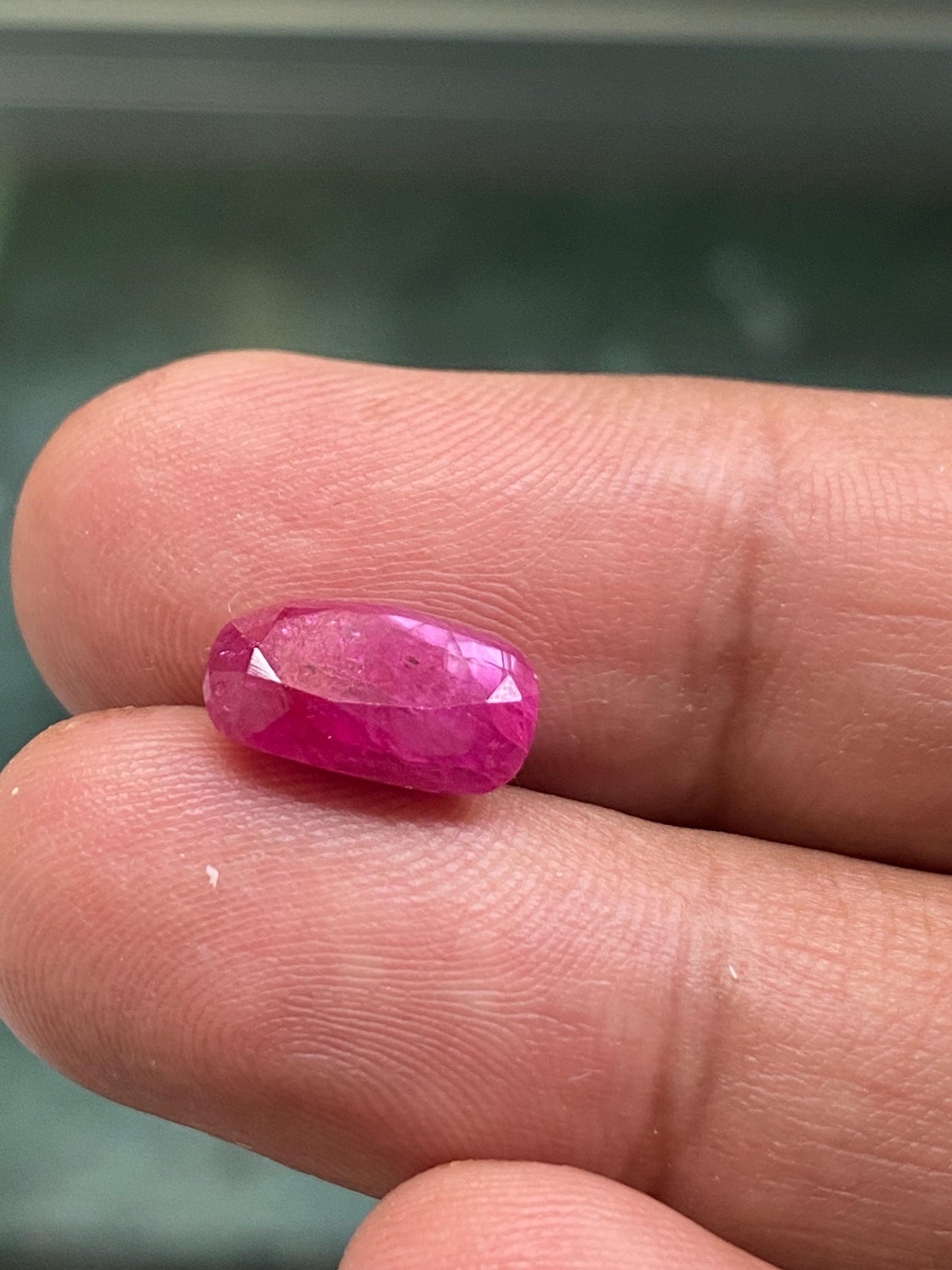 Stunning Natural Ruby cutstone fine quality and polish Weight 4.85 carats size 12x7.2mm