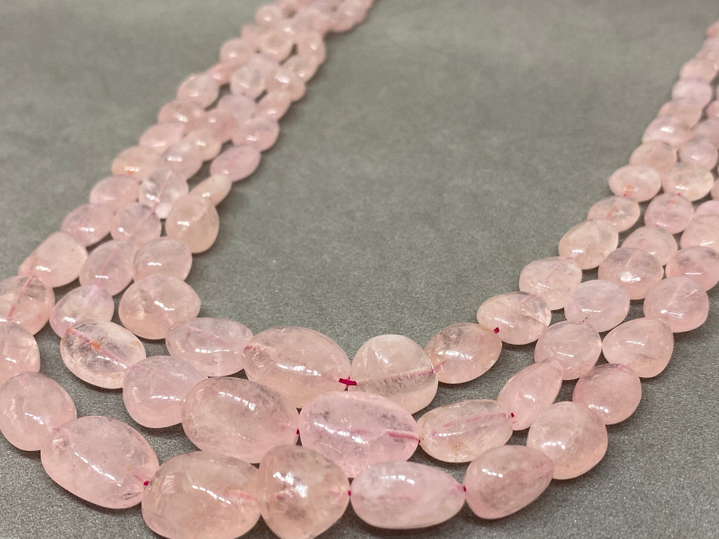 Extremely rare morganite nuggets necklace smooth polished 650 cts rare natural pink aquamarine nuggets Size 7x6mm-17x13mm morganite necklace