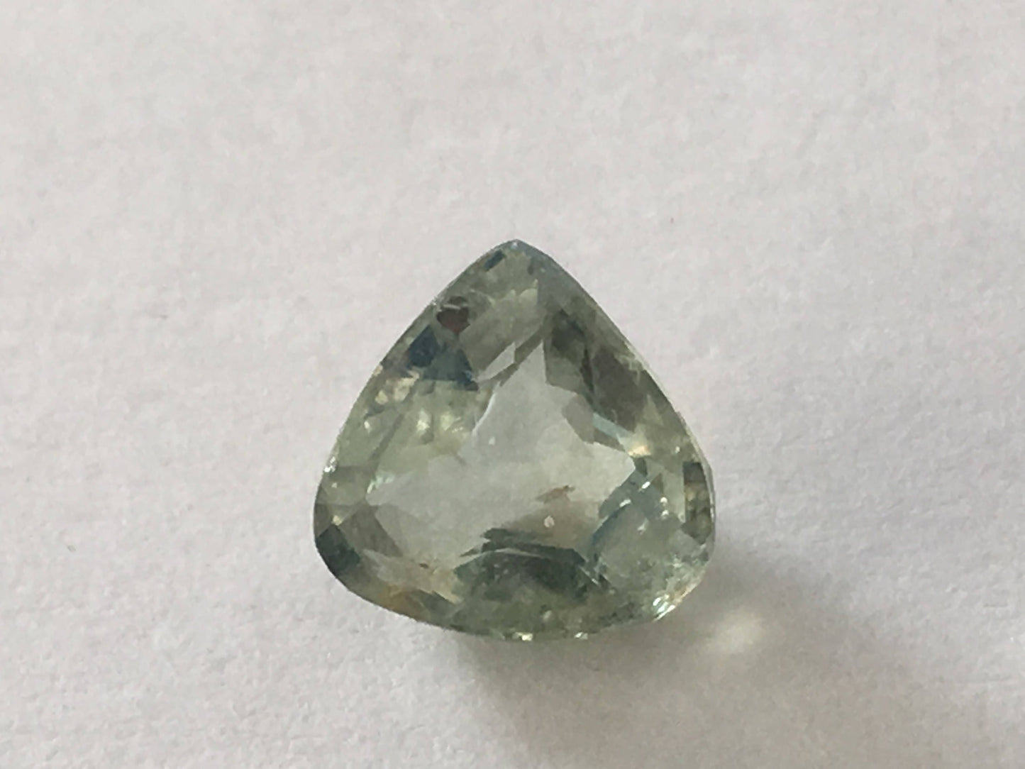 Green sapphire heart cut stone weight 2.07 carats super fine quality size 7.4mm