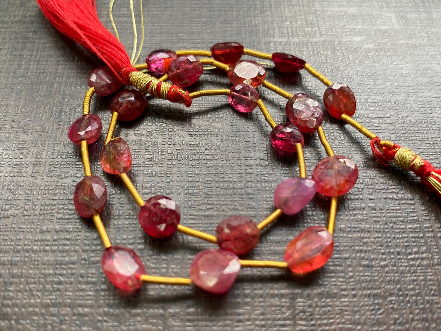 Very rare Red spinel cut stone beads nuggets faceted spinel burma mines 6x5-8x5mm weight 29 carats 11 inches burma spinel