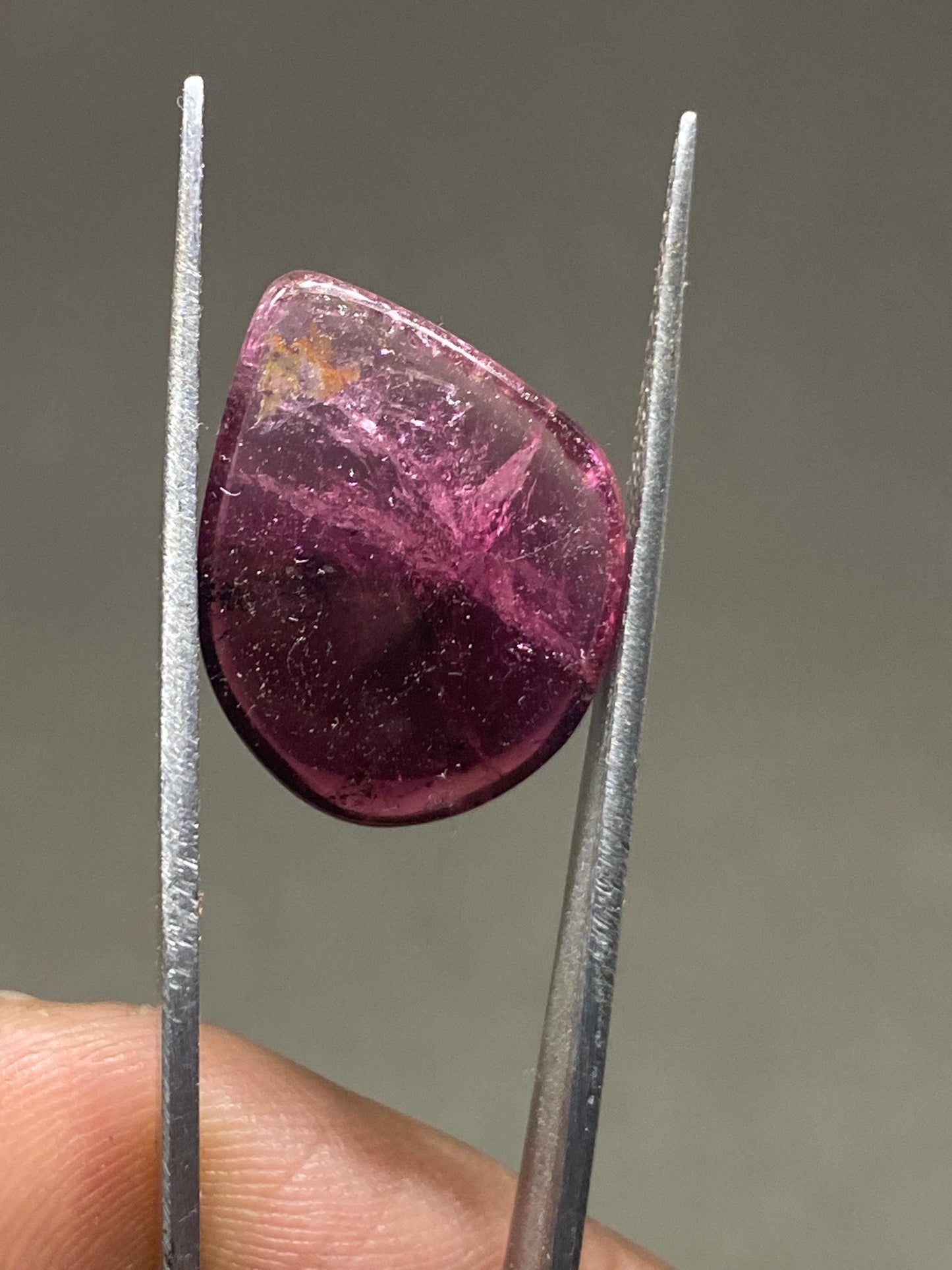 Gorgeous Rare pink tourmaline watermelon nugget smooth polished lot fine quality wt 11.50 carats size 21x16.5mm natural   tourmaline